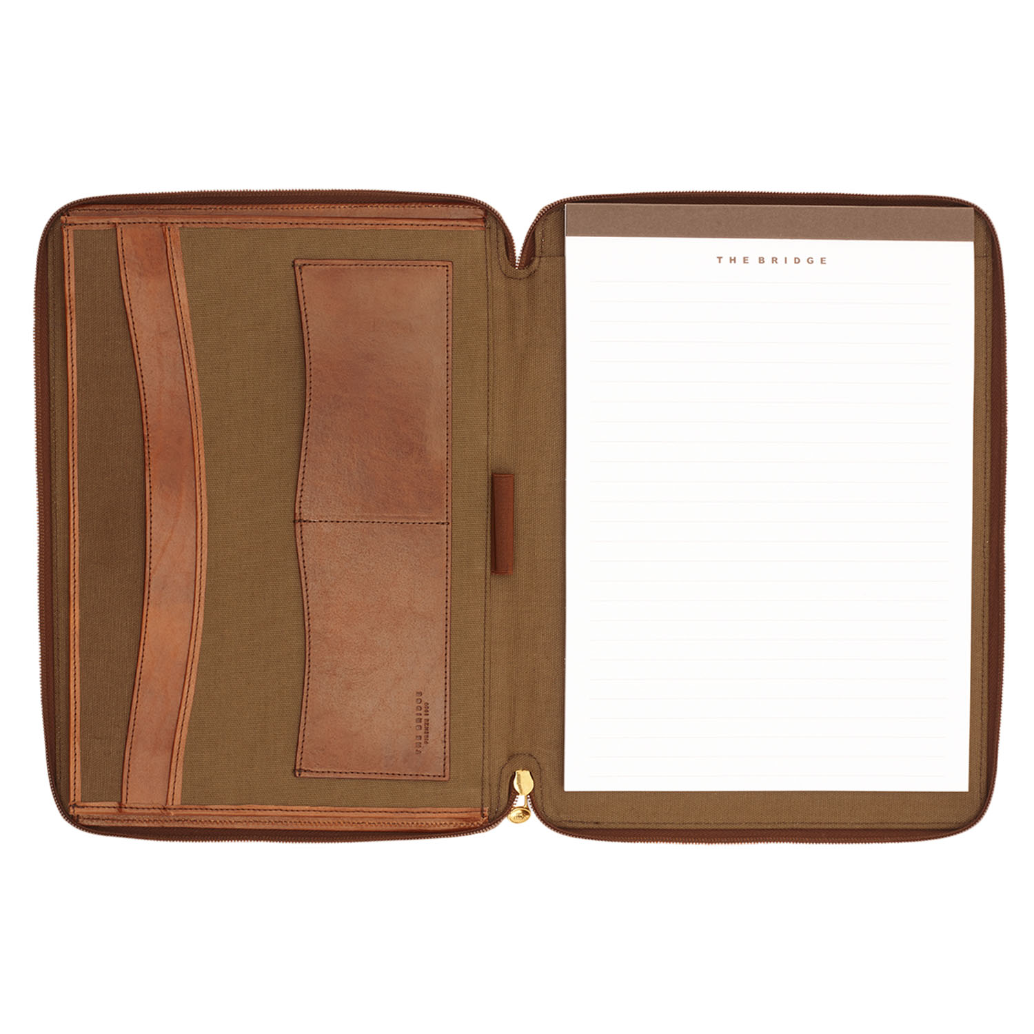 The Bridge Story Uomo Blockmappe 32cm - 01904501 Braun/Gold The Bridge Story Uomo Blockmappe 32cm - 01904501 Braun/Gold