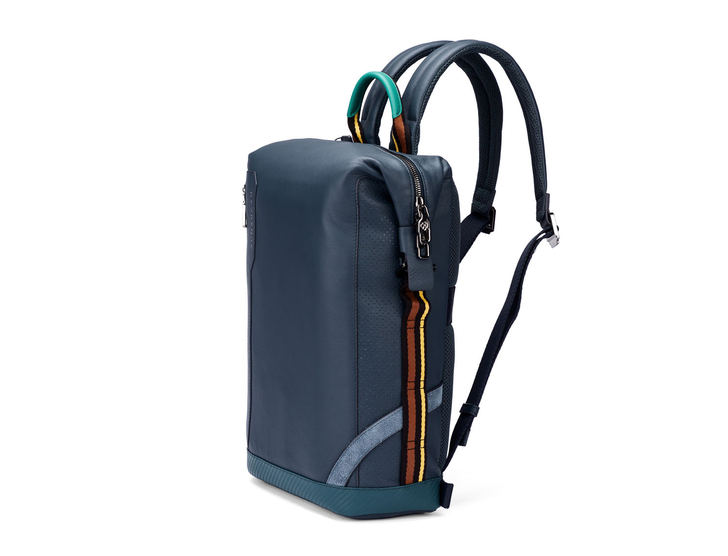 SCHARLAU Slackline RONJA Leder Rucksack für 13" Laptopfach Navy Blue SCHARLAU Slackline RONJA Leder Rucksack für 13" Laptopfach Navy Blue
