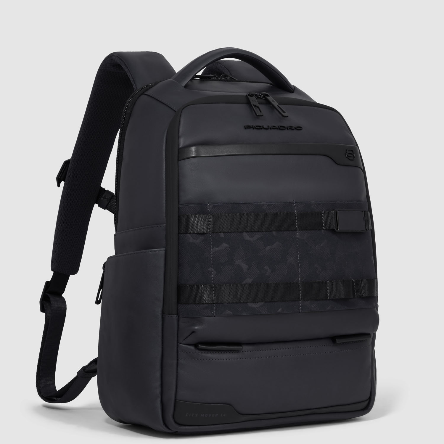 Piquadro FXP Modulare Leder-Laptop-Rucksack 14"