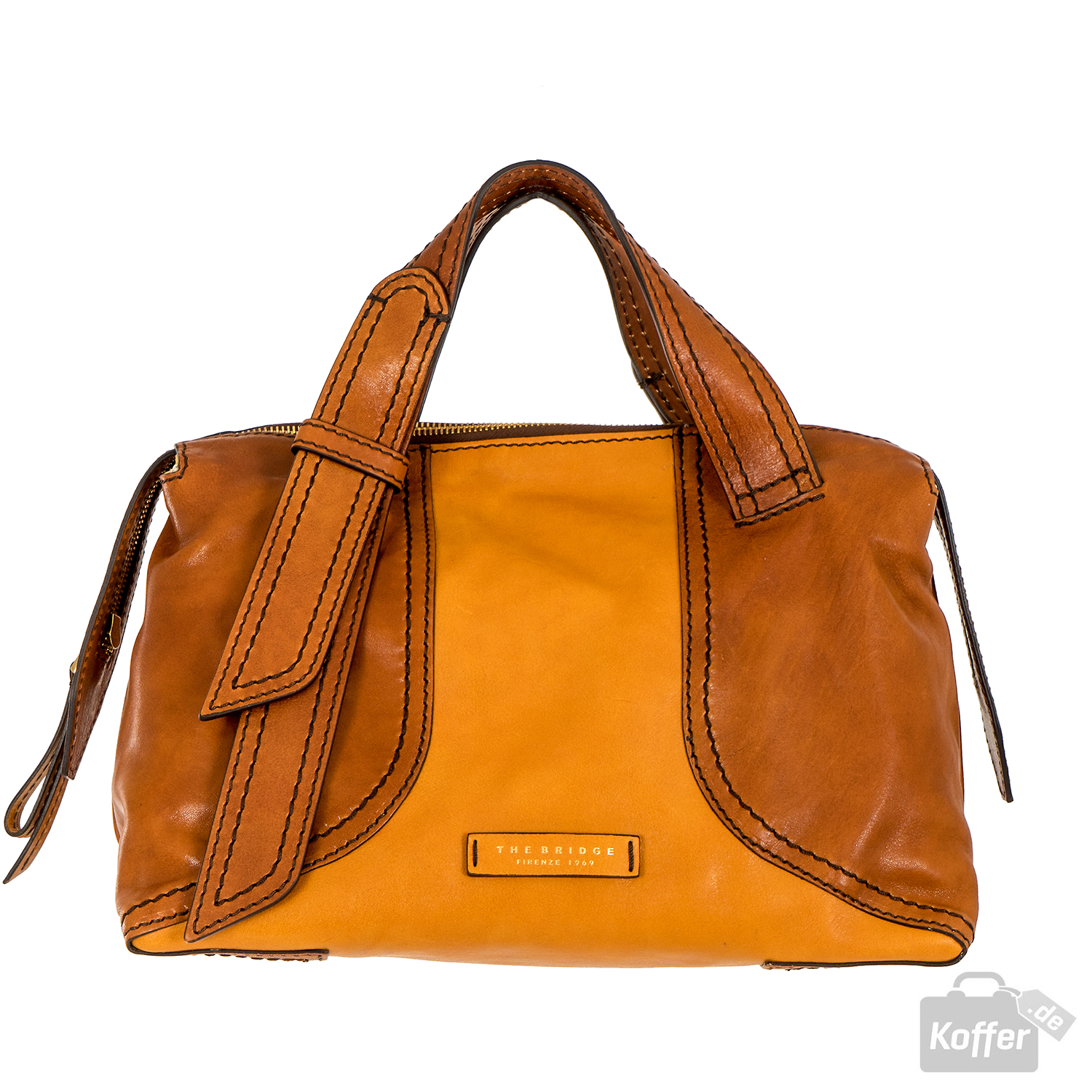 The Bridge Pienza Shopper cognac bicolor/gold The Bridge Pienza Shopper cognac bicolor/gold