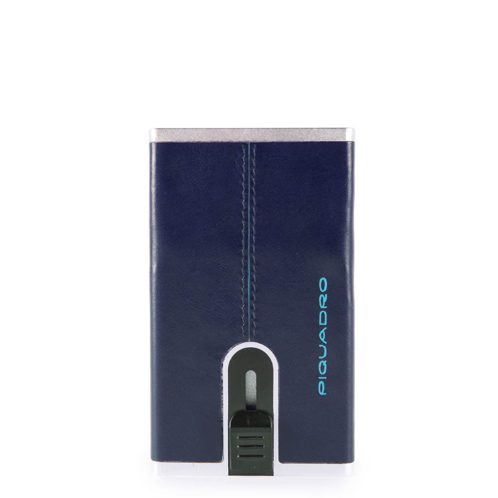 Piquadro Blue Square Compact Wallet für Scheine und Kreditkarten