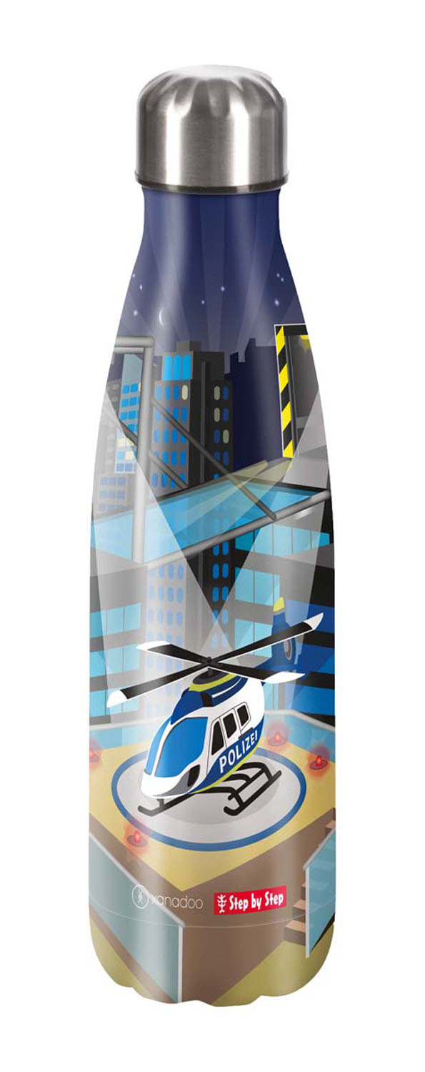 Step by Step Schulzubehör Isolierte Edelstahl-Trinkflasche Xanadoo 500ml Helicopter Sam Step by Step Schulzubehör Isolierte Edelstahl-Trinkflasche Xanadoo 500ml Helicopter Sam