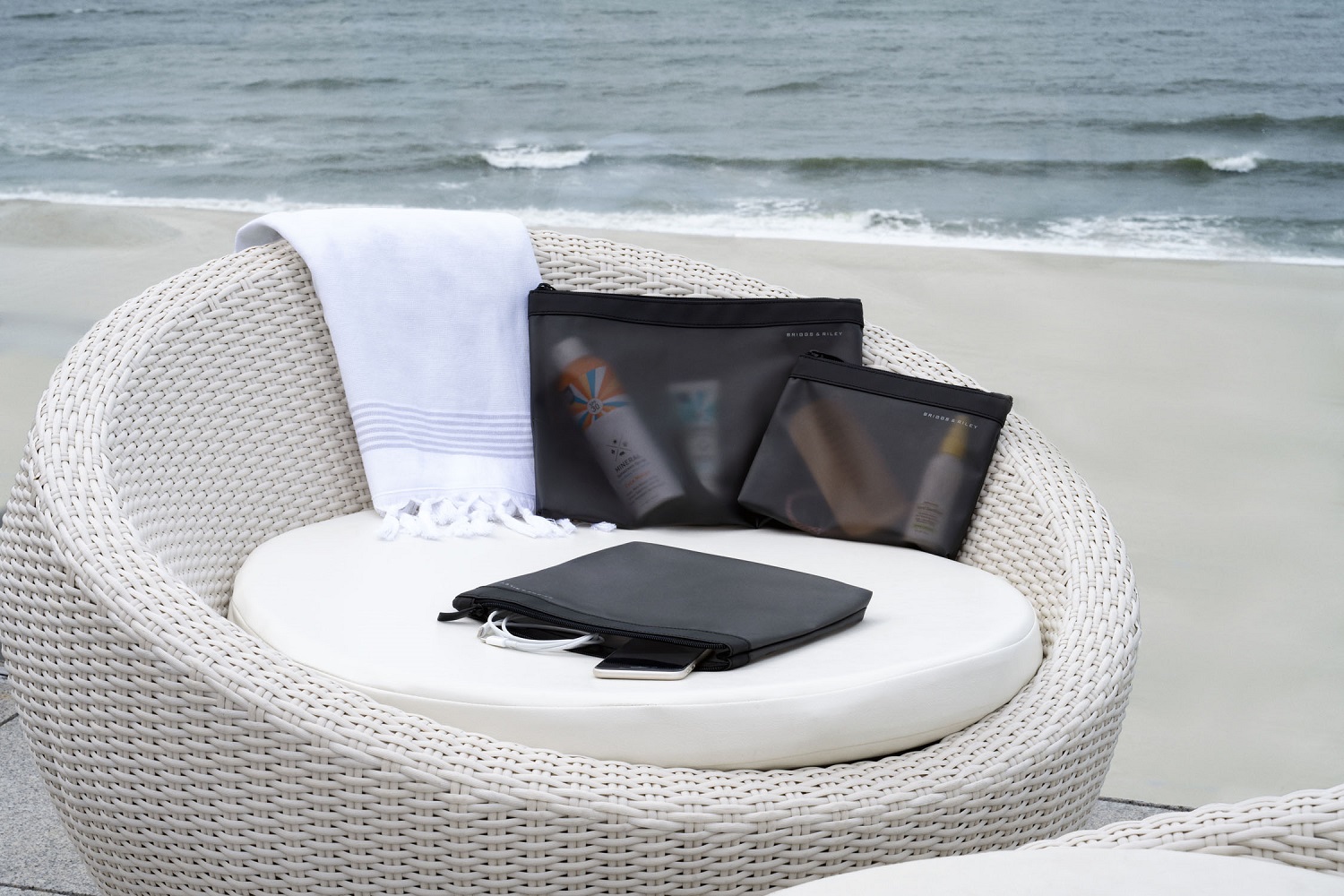 Briggs & Riley Travel Essentials Translucent Pouch 3-teilige-Set Black