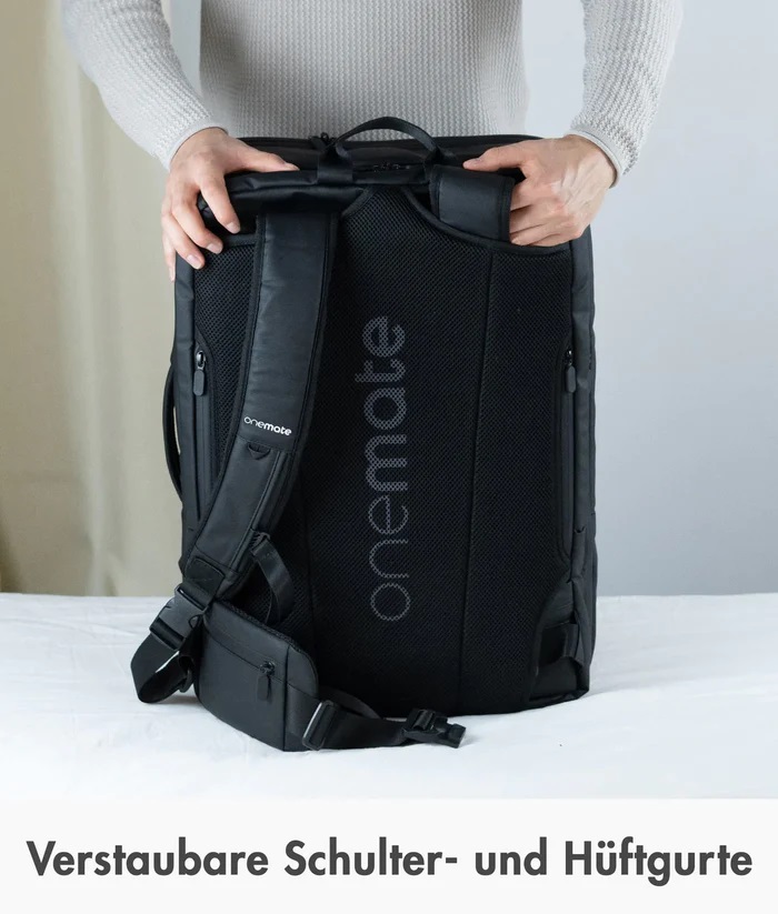 onemate Travel Backpack Ultimate Reisegepäckrucksack 40L Schwarz onemate Travel Backpack Ultimate Reisegepäckrucksack 40L Schwarz