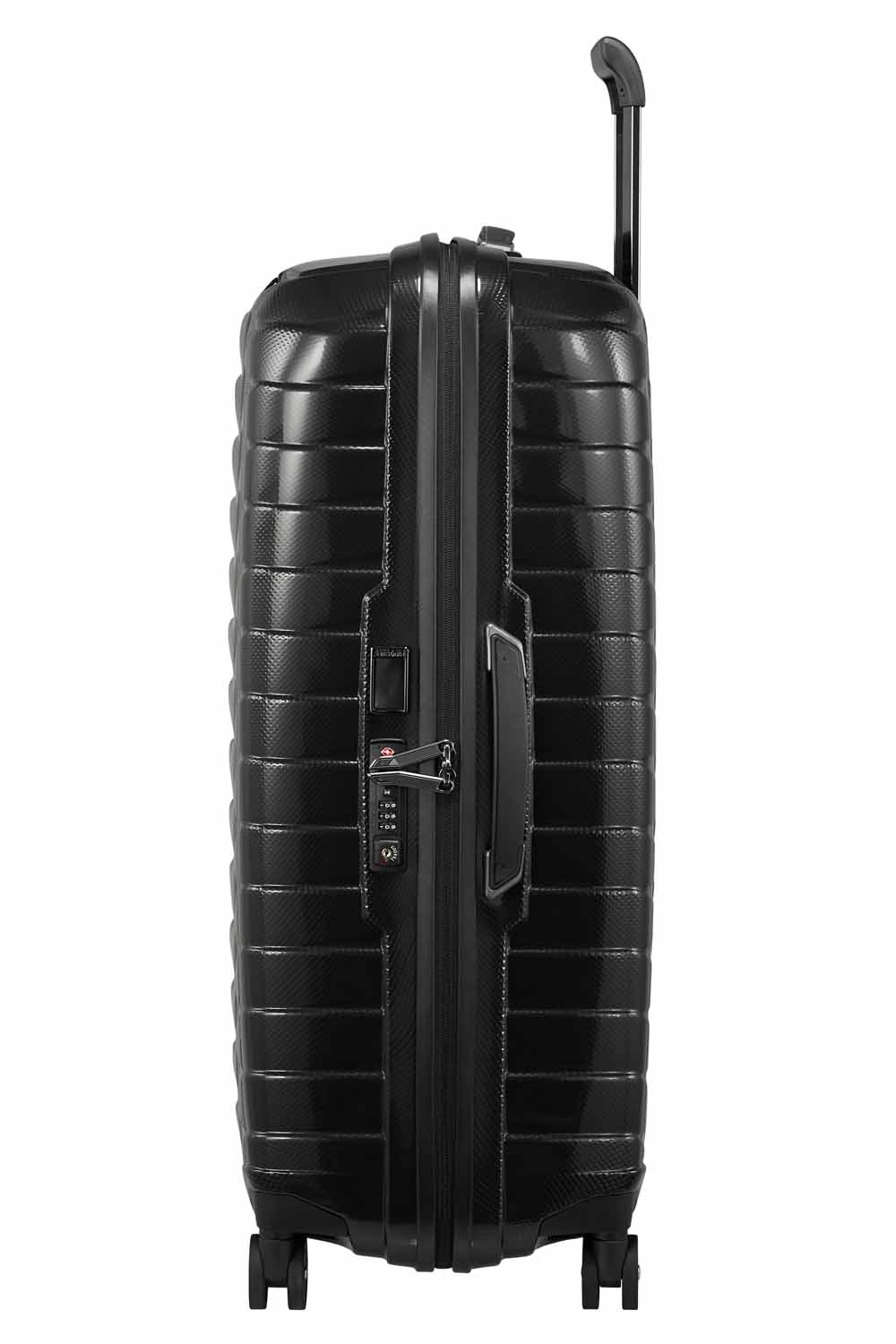 Samsonite Proxis Trolley mit 4 Rollen 75cm + GRATIS HOTELGUTSCHEIN Schwarz