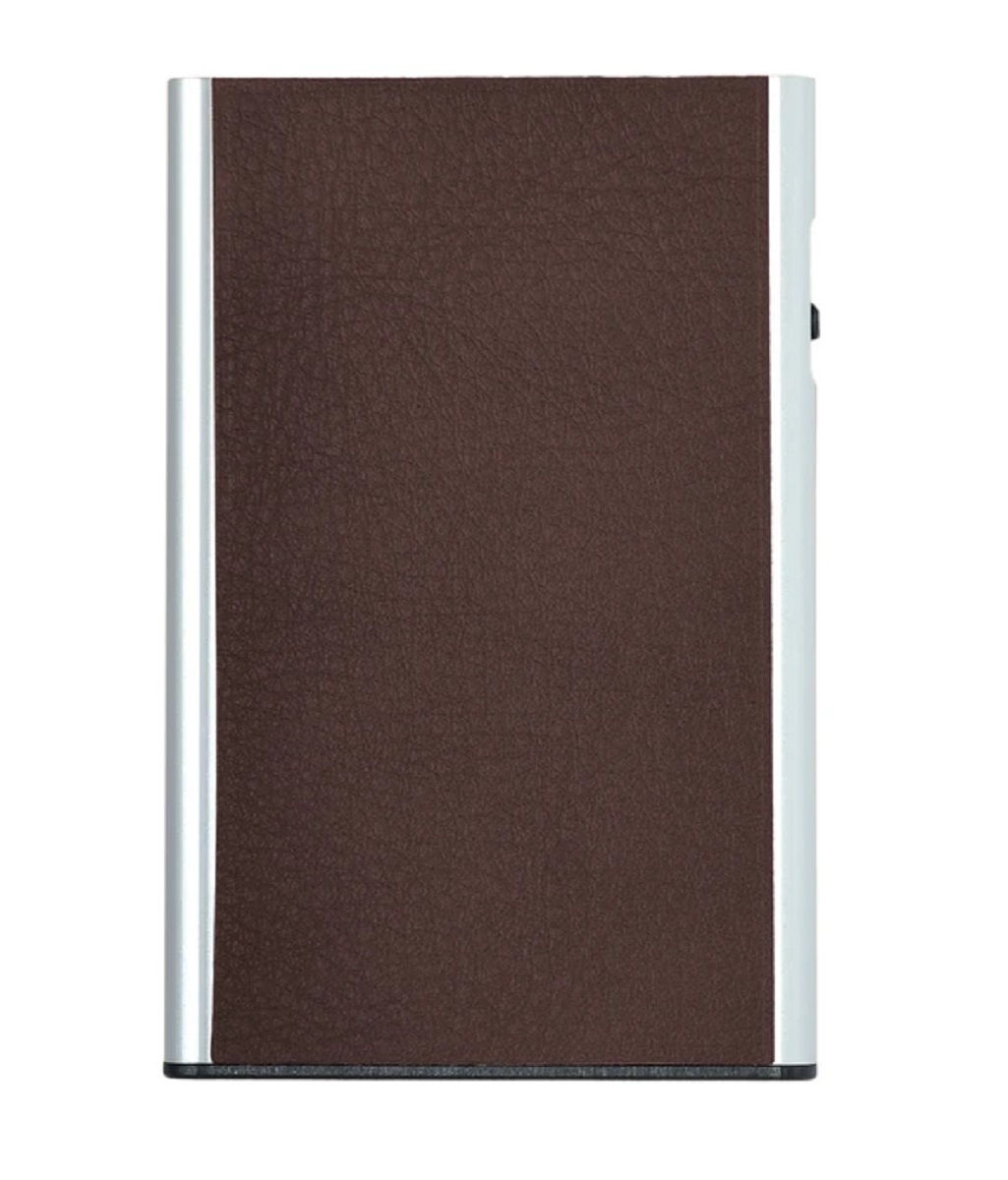 Tru Virtu Click & Slide Kreditkartenetui aus Leder Nappa Chestnut/Silver Tru Virtu Click & Slide Kreditkartenetui aus Leder Nappa Chestnut/Silver