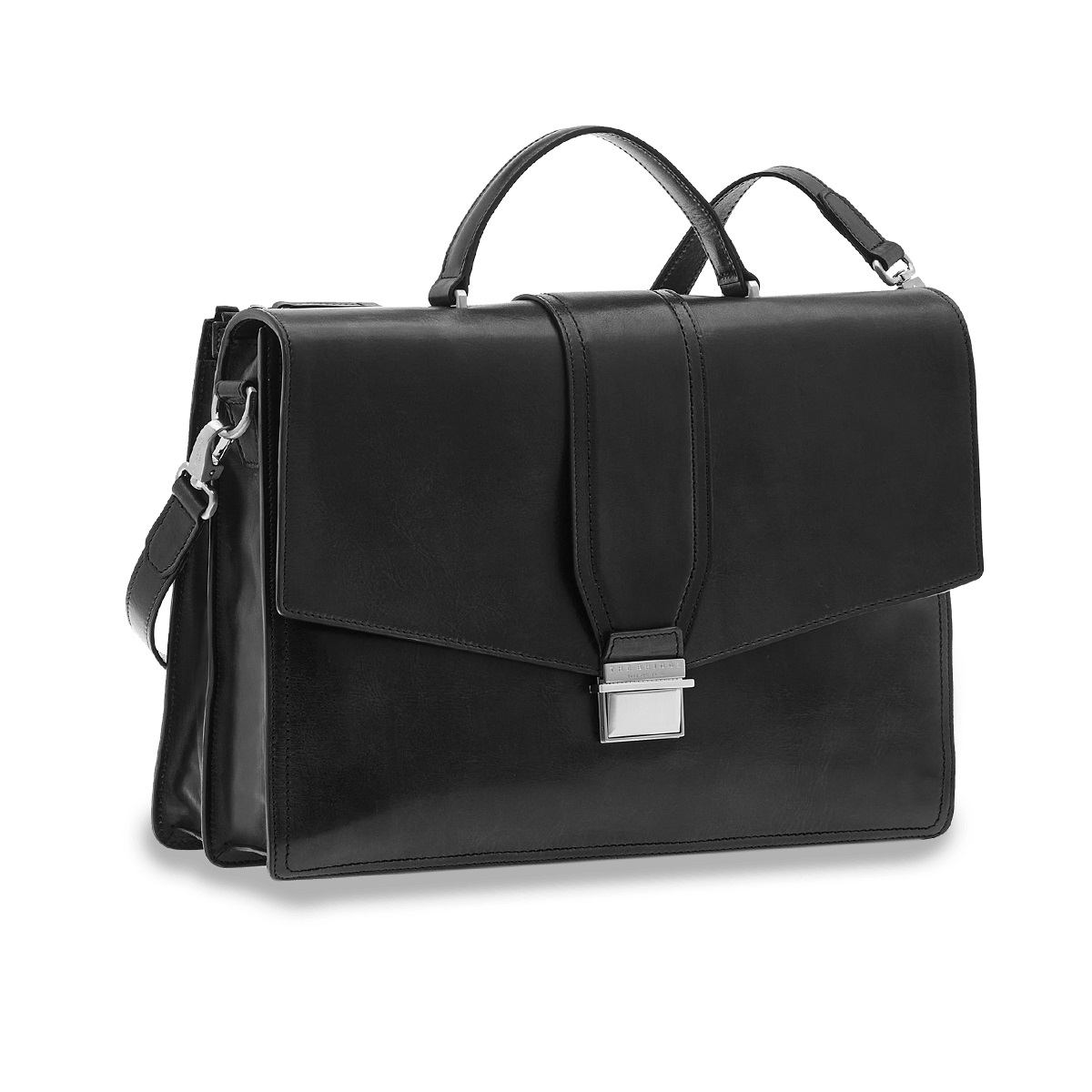 The Bridge Dante Leder-Aktenstasche 40cm Schwarz/Palladium/Ruthenium The Bridge Dante Leder-Aktenstasche 40cm Schwarz/Palladium/Ruthenium