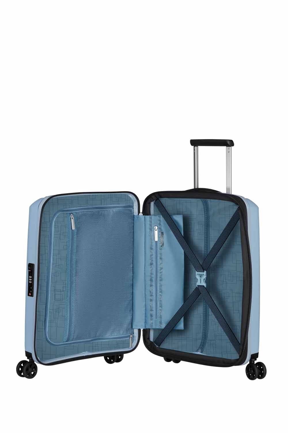 American Tourister AeroStep Handgepäck 55cm erweiterbar Soho Grey
