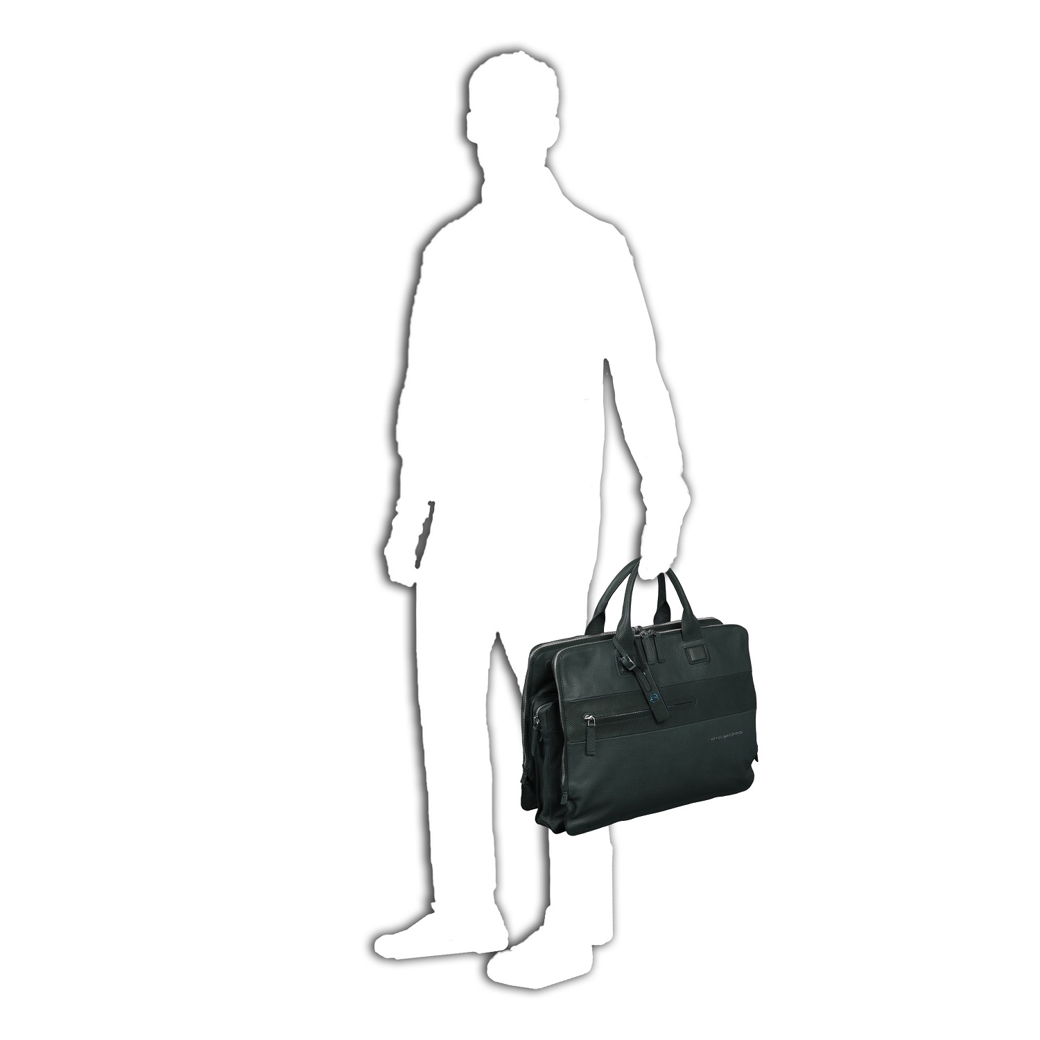 Piquadro Laszlo Doppelgriff-Laptoptasche mit drei Einsteckfächern black Piquadro Laszlo Doppelgriff-Laptoptasche mit drei Einsteckfächern black