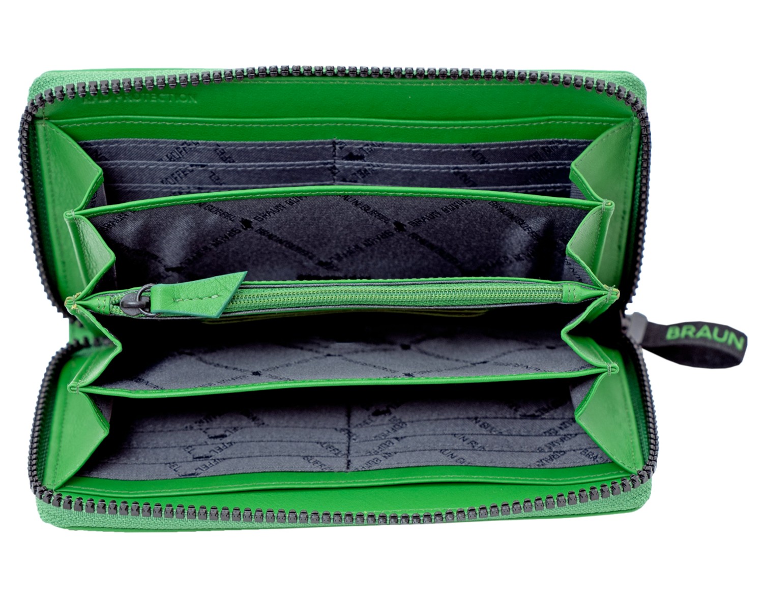 Braun Büffel Capri RFID RV-Geldbörse L 18CS grün Braun Büffel Capri RFID RV-Geldbörse L 18CS grün