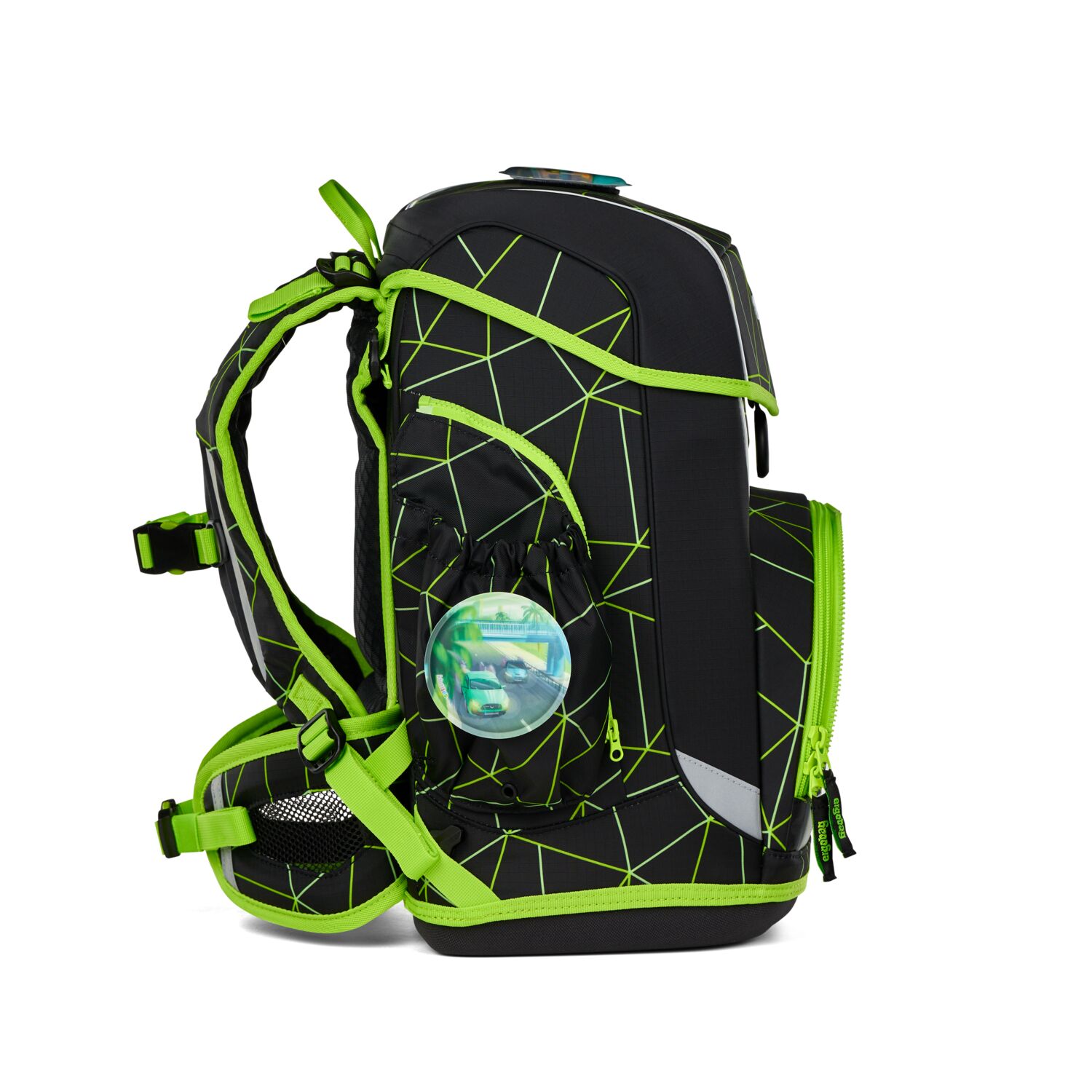 ergobag cubo light LUMI Edition Schulranzen Set 6-teilig 2025 CyBär Race