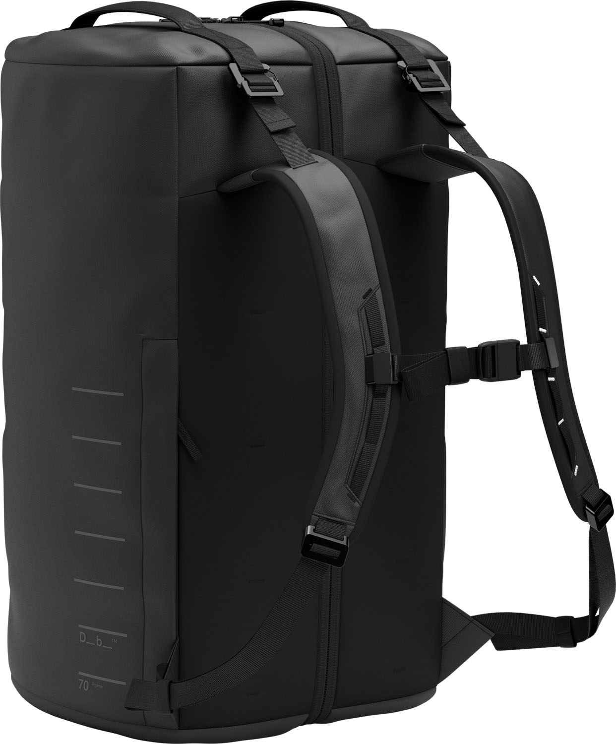 D_b_ Roamer Pro Split Duffel / Backpack 70L Black Out D_b_ Roamer Pro Split Duffel / Backpack 70L Black Out