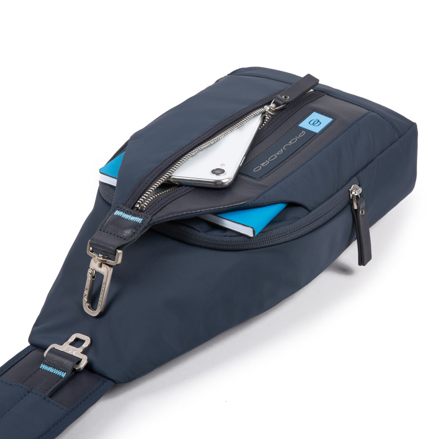 Piquadro PQ-Bios Querträgertasche Ultramarinblau
