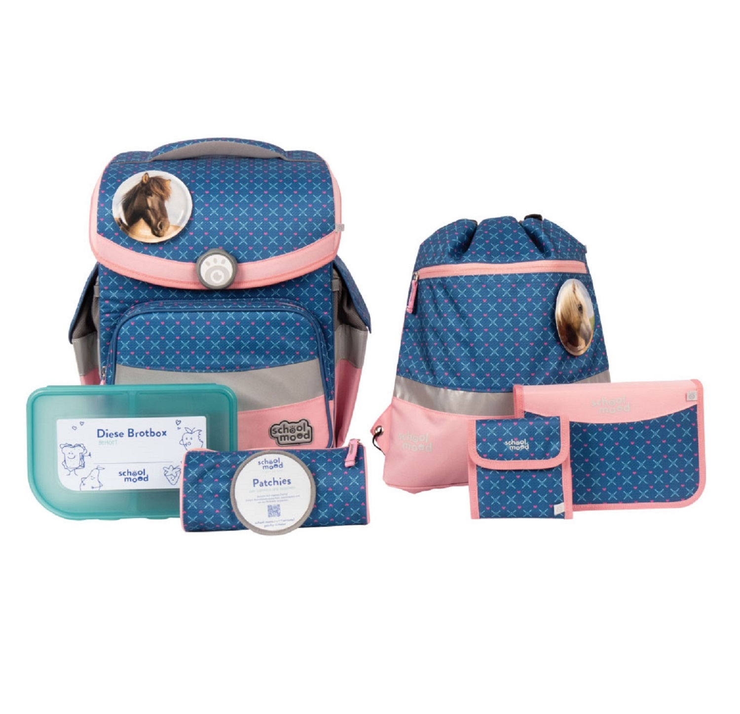 School-Mood Timeless Schulranzenset 7-teilige Mila (Pferd) School-Mood Timeless Schulranzenset 7-teilige Mila (Pferd)