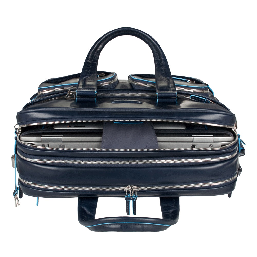 Piquadro Blue Square Erweiterbare Kurzgriff-Laptoptasche 15" mit iPad-Fach Nachtblau Piquadro Blue Square Erweiterbare Kurzgriff-Laptoptasche 15" mit iPad-Fach Nachtblau