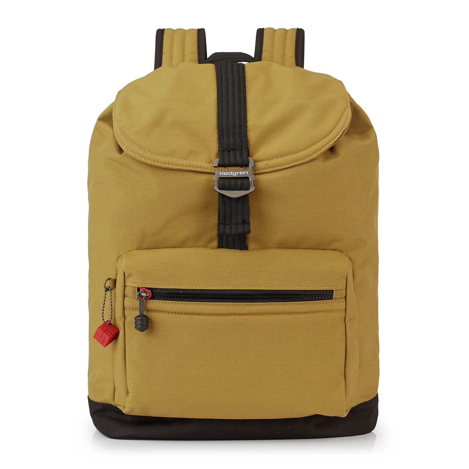 Hedgren Great American Heritage CRUSADE Drawstring Backpack RFID Mustard Olive