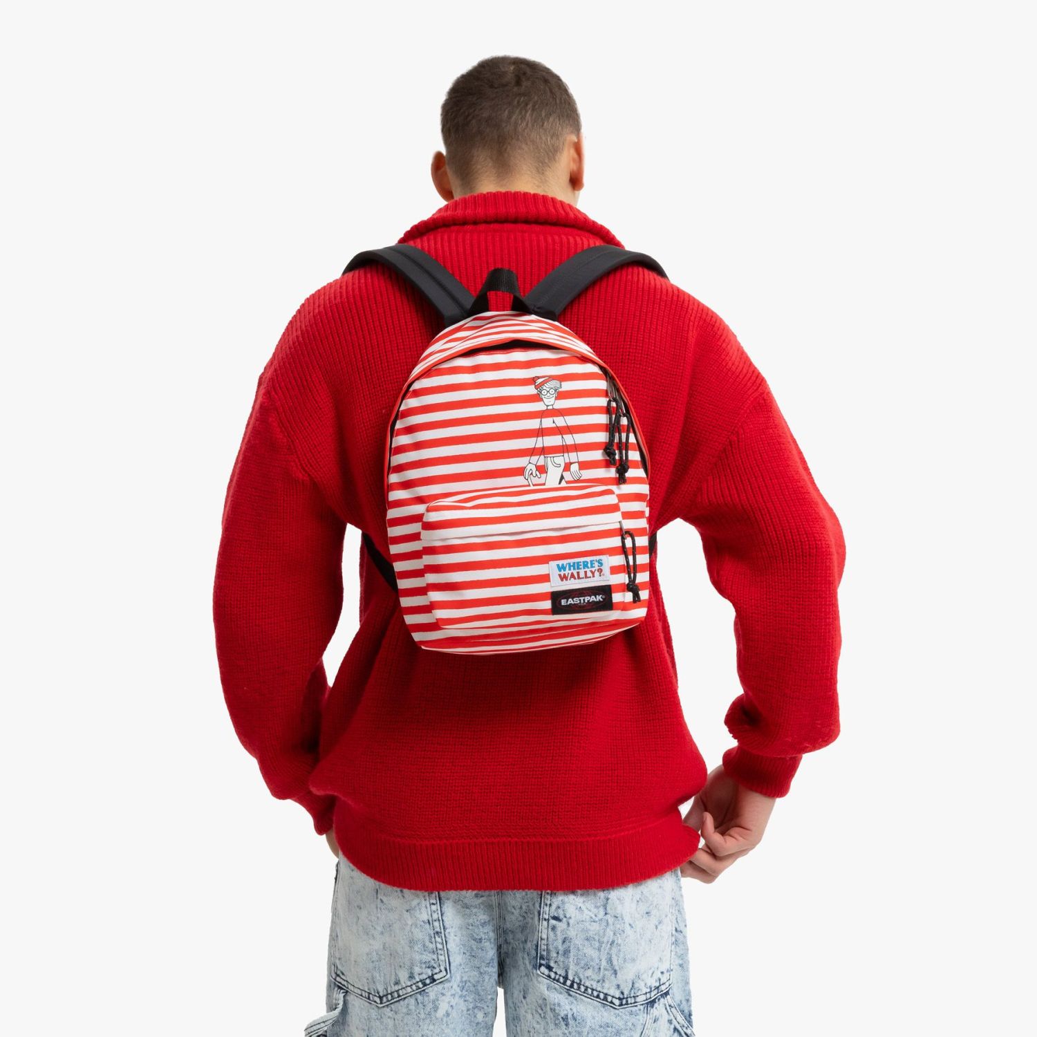 Eastpak Orbit XS Large Mini Rucksack Where's Wally Silk Stripe Eastpak Orbit XS Large Mini Rucksack Where's Wally Silk Stripe