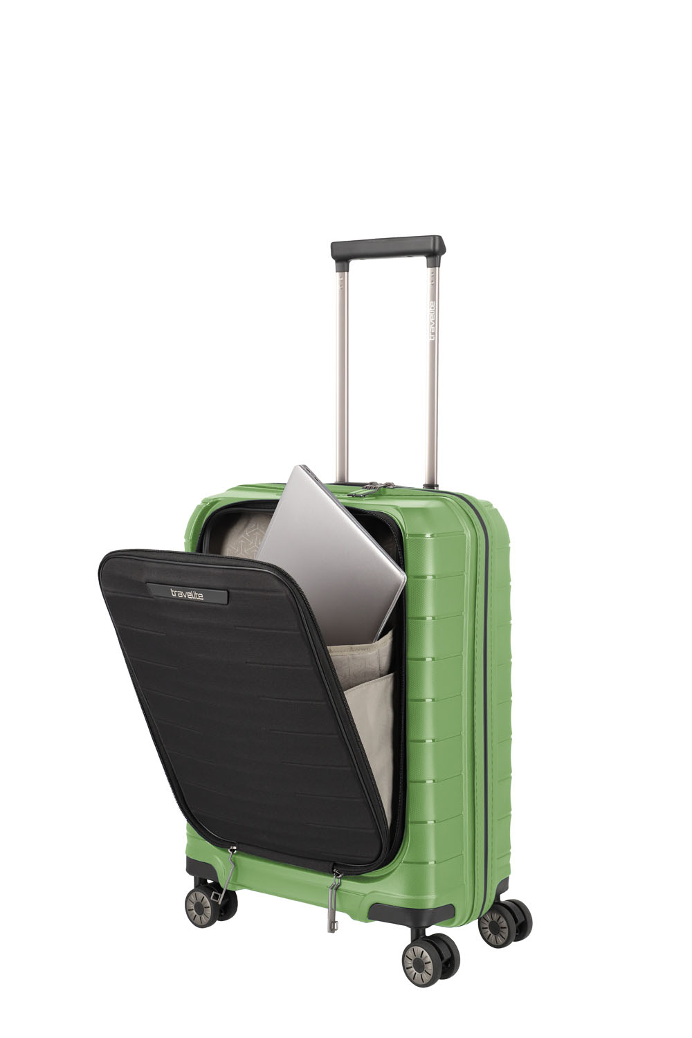 Travelite Mooby Trolley S mit Vortasche, 4-Rollen Grün Travelite Mooby Trolley S mit Vortasche, 4-Rollen Grün