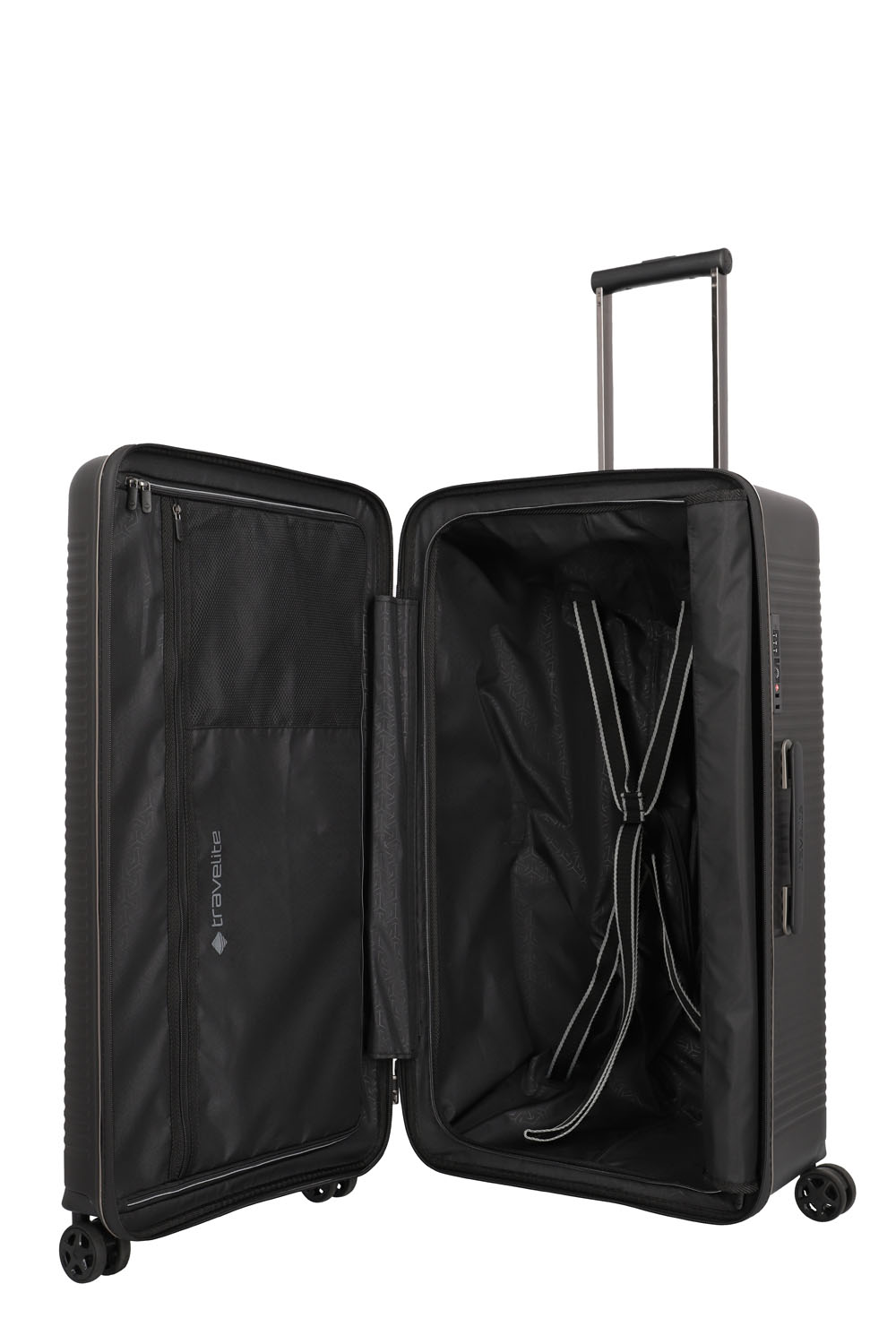 Travelite Roomer Trunk L, 4-Rollen Schwarz