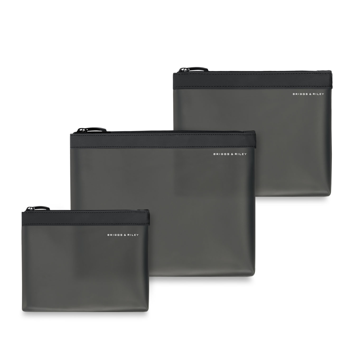 Briggs & Riley Travel Essentials Translucent Pouch 3-teilige-Set Black