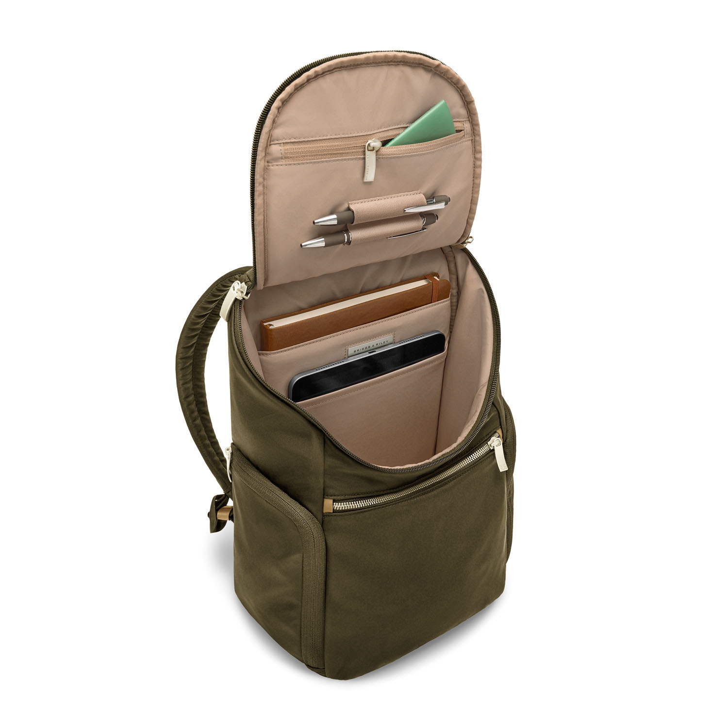 Briggs & Riley Rhapsody U Zip Backpack Olive