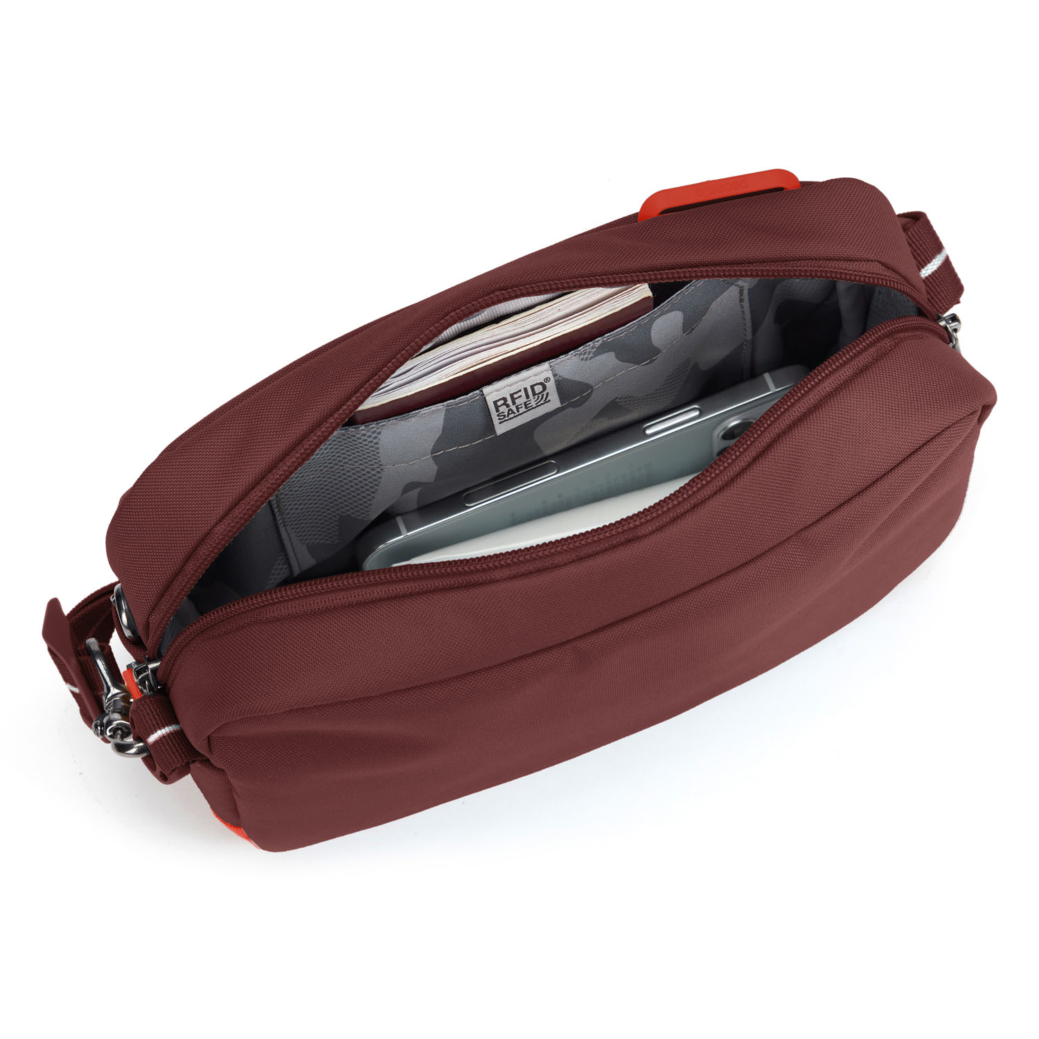 pacsafe GO Anti-Theft Crossbody Bag Garnet Red