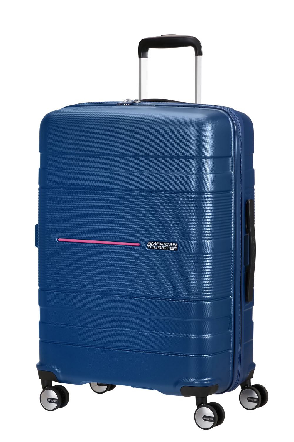 American Tourister Funstripe Handgepäck Trolley 55cm mit 4 Rollen Navy