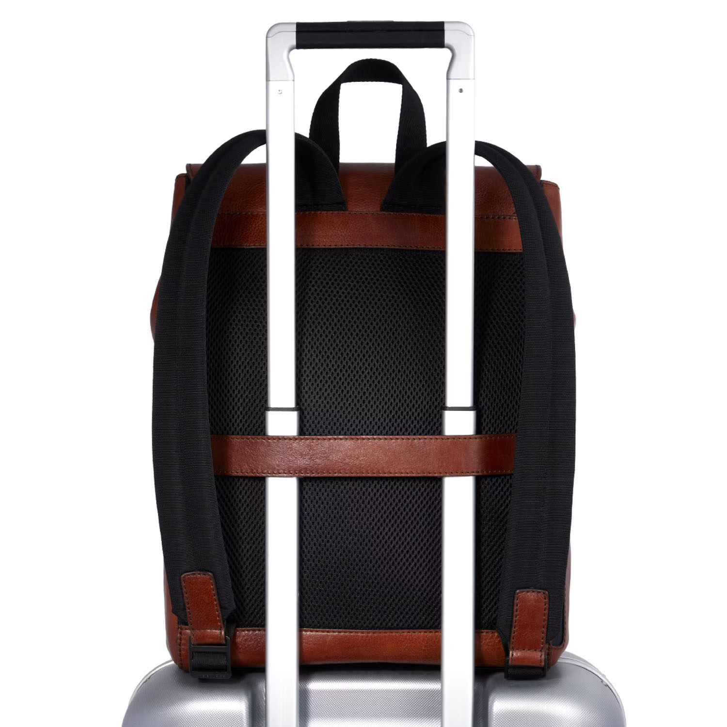 The Bridge Damiano Leder-Rucksack mit Klappe 063423EX Braun/Ruthenium Dunkel