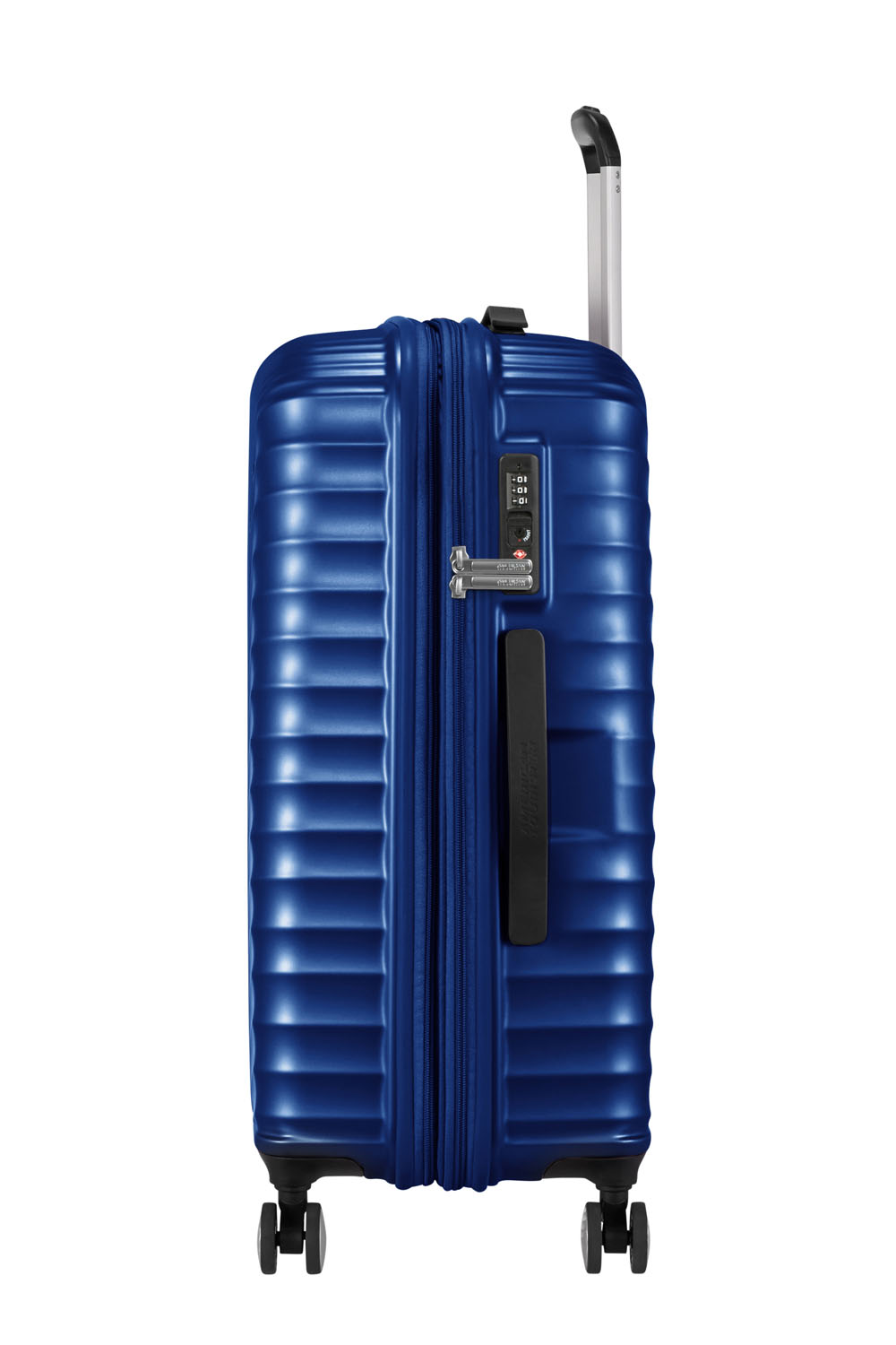 American Tourister Jetglam Trolley mit 4 Rollen 67cm erweiterbar Metallic Blue