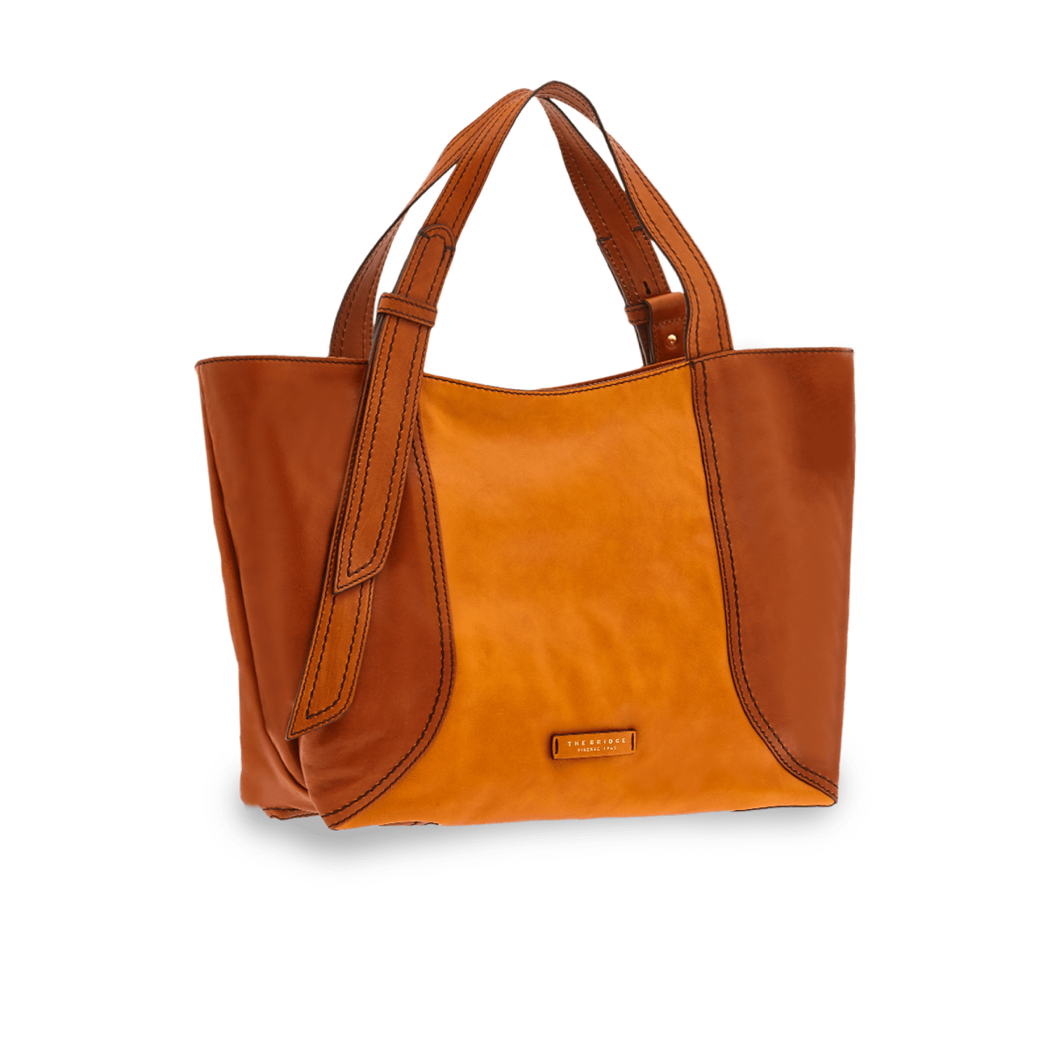 The Bridge Pienza Shopper cognac bicolor/gold The Bridge Pienza Shopper cognac bicolor/gold