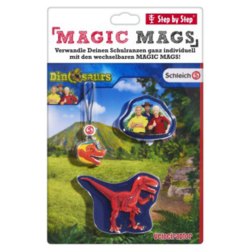 Step by Step MAGIC MAGS Limited Edition schleich®, 3-teiliges Set Dinosaurs "Velociraptor"