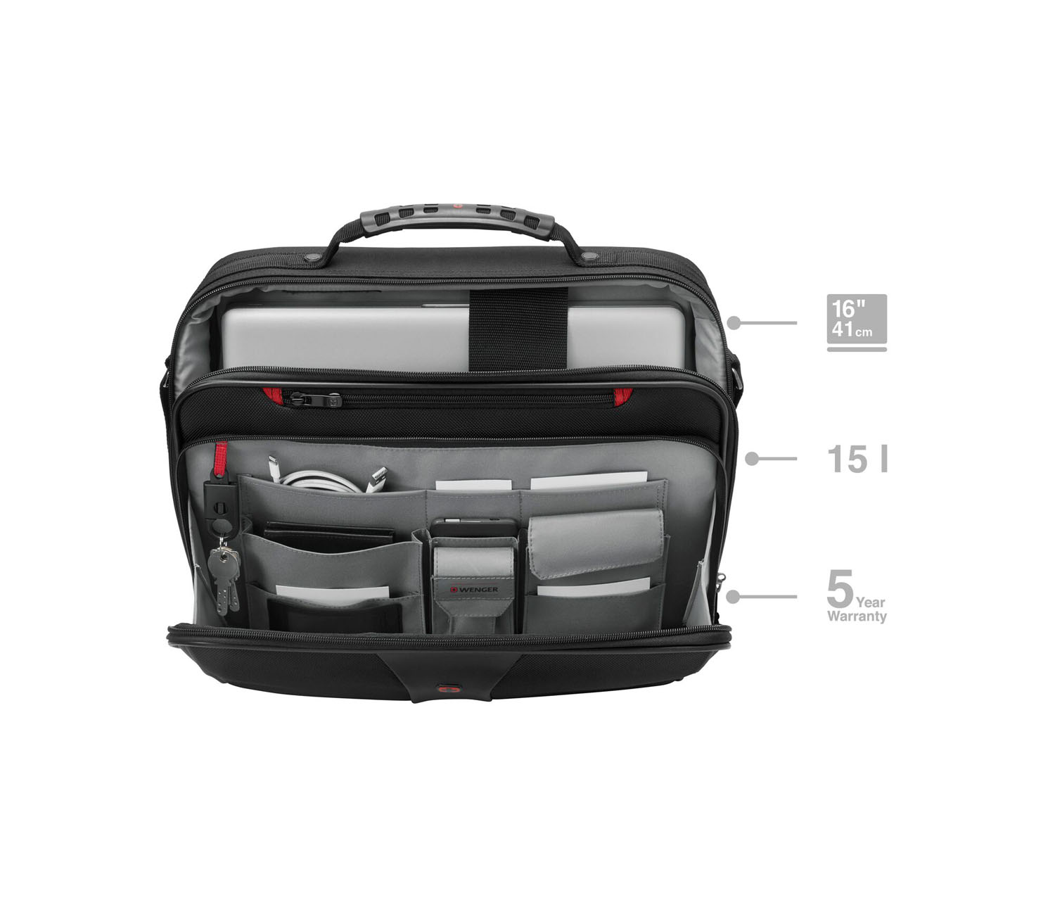 Wenger Legacy 16-Zoll-Laptop-Aktentasche Schwarz Wenger Legacy 16-Zoll-Laptop-Aktentasche Schwarz