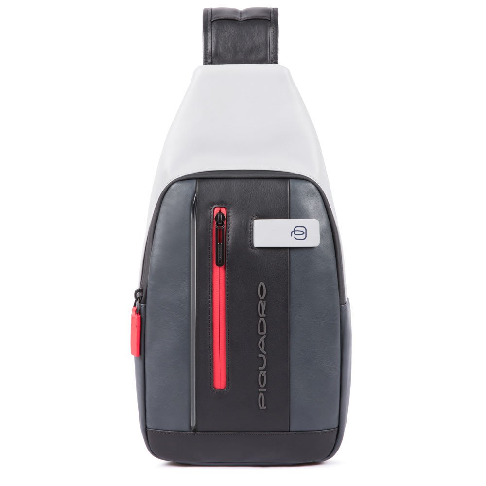Piquadro Urban Querträgertasche mit LED-Licht Grau/Schwarz Piquadro Urban Querträgertasche mit LED-Licht Grau/Schwarz