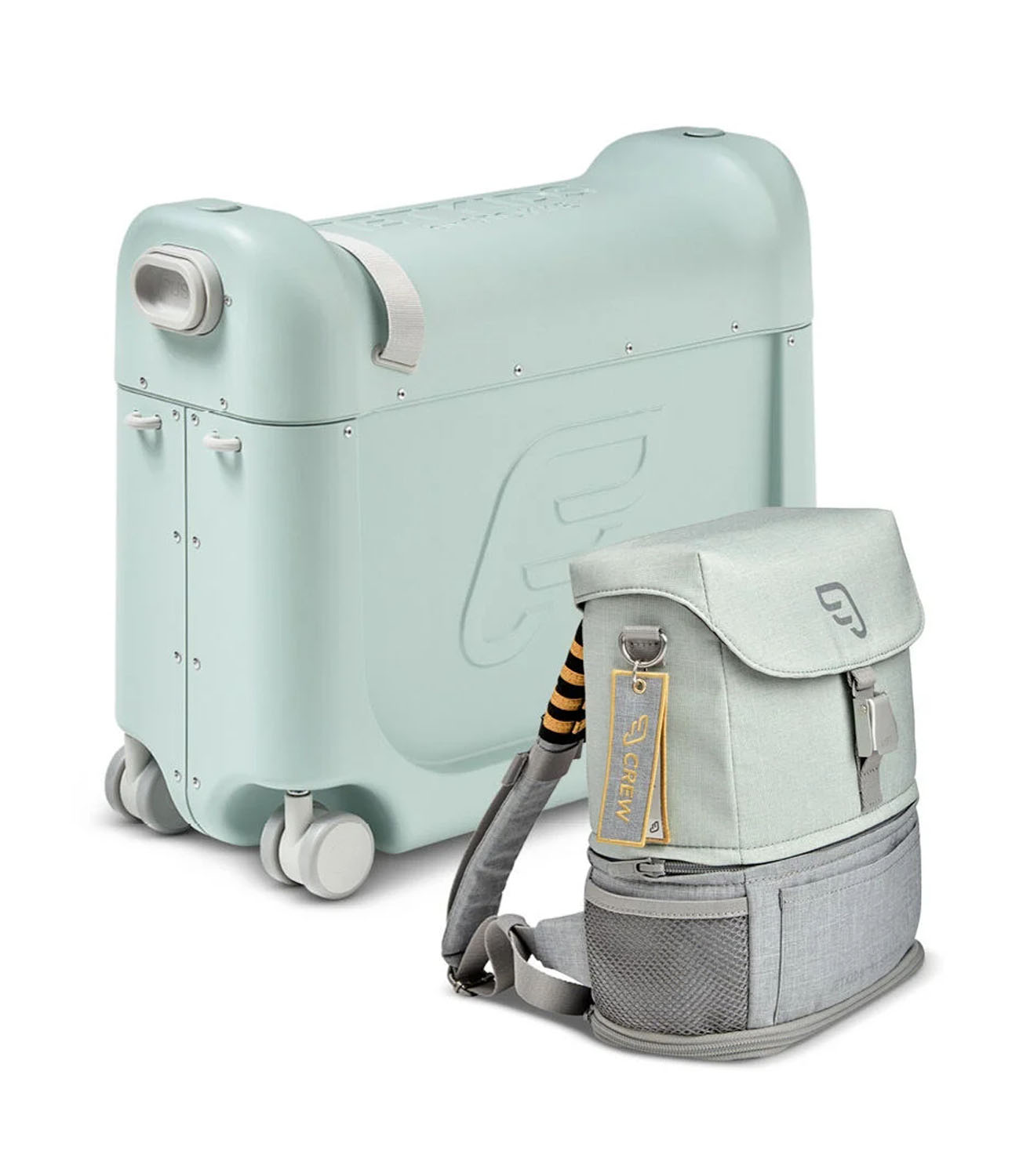 JetKids™ by Stokke® BedBox™ + Crew BackPack™-Reiseset Green / Green