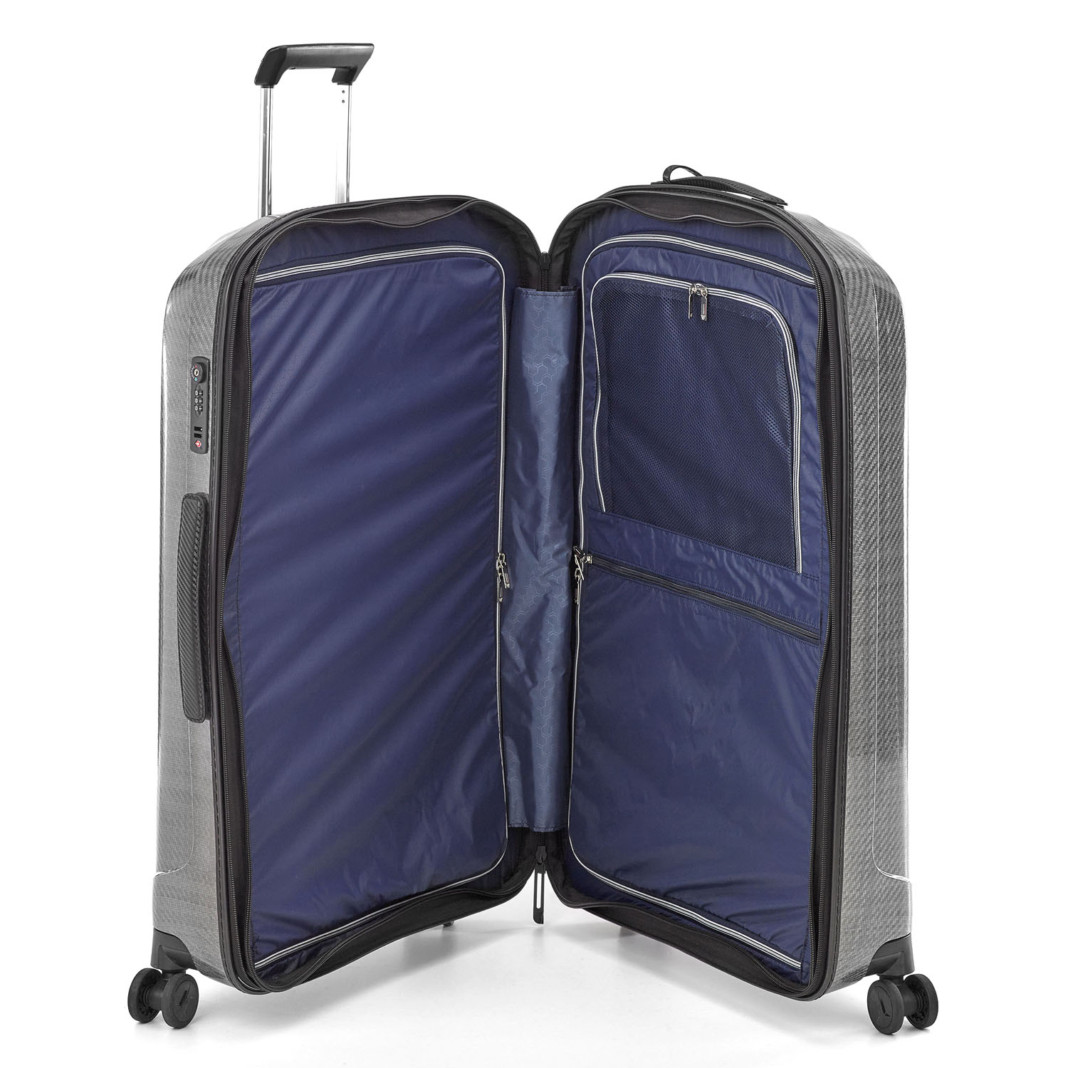 Roncato WE ARE GLAM DLX Grosser Spinner 78cm erweiterbar Black/Platinum Roncato WE ARE GLAM DLX Grosser Spinner 78cm erweiterbar Black/Platinum