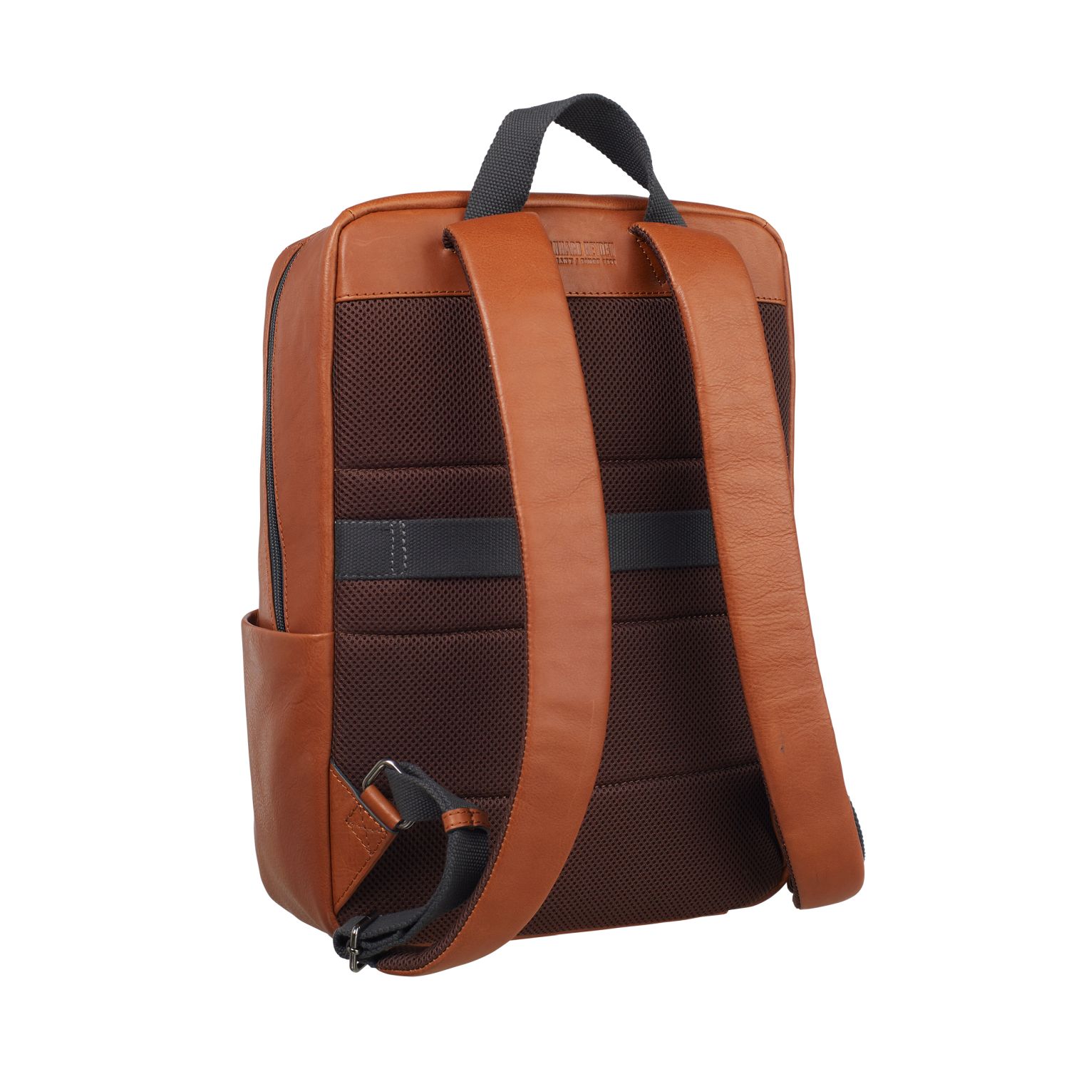 Leonhard Heyden Hamburg Leder-Rucksack Cognac