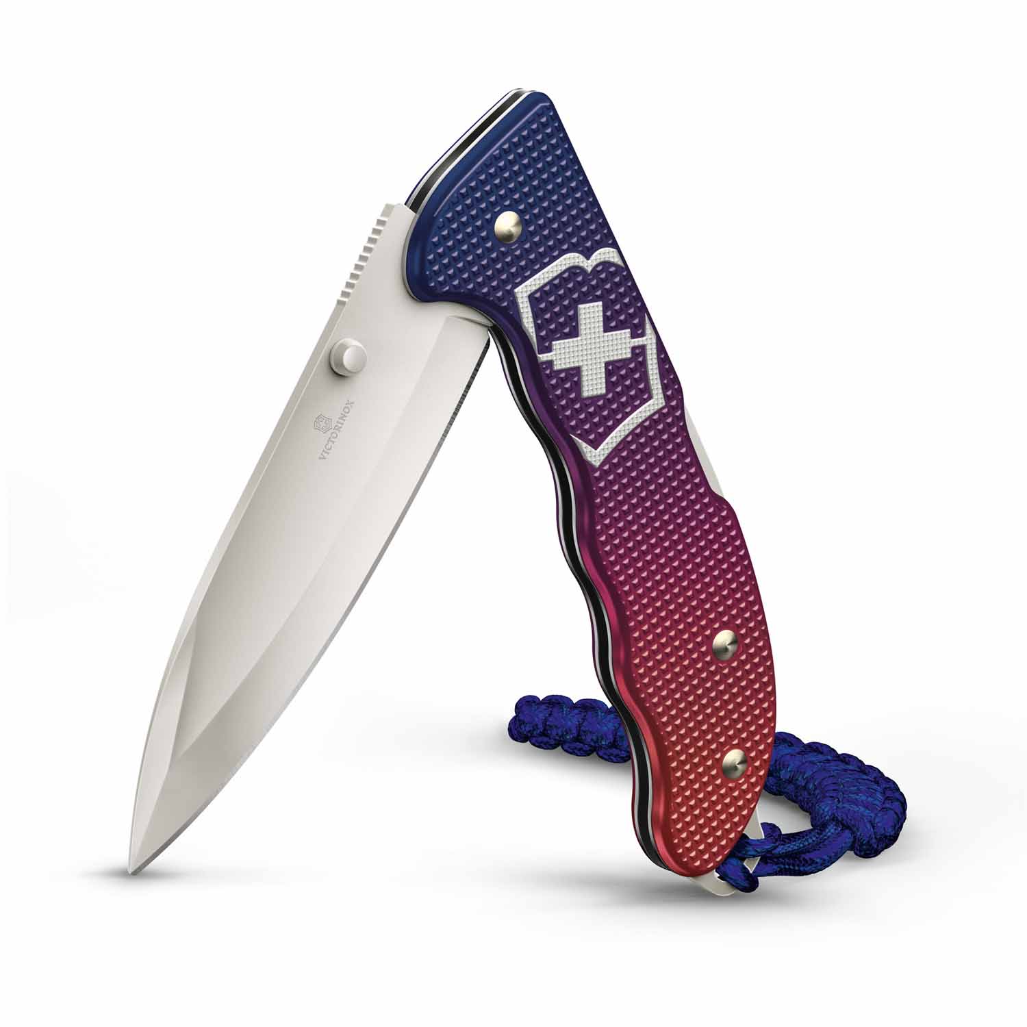 Victorinox Evoke Alox Grosses Taschemesser, Klappbares Messer blau/rot Victorinox Evoke Alox Grosses Taschemesser, Klappbares Messer blau/rot