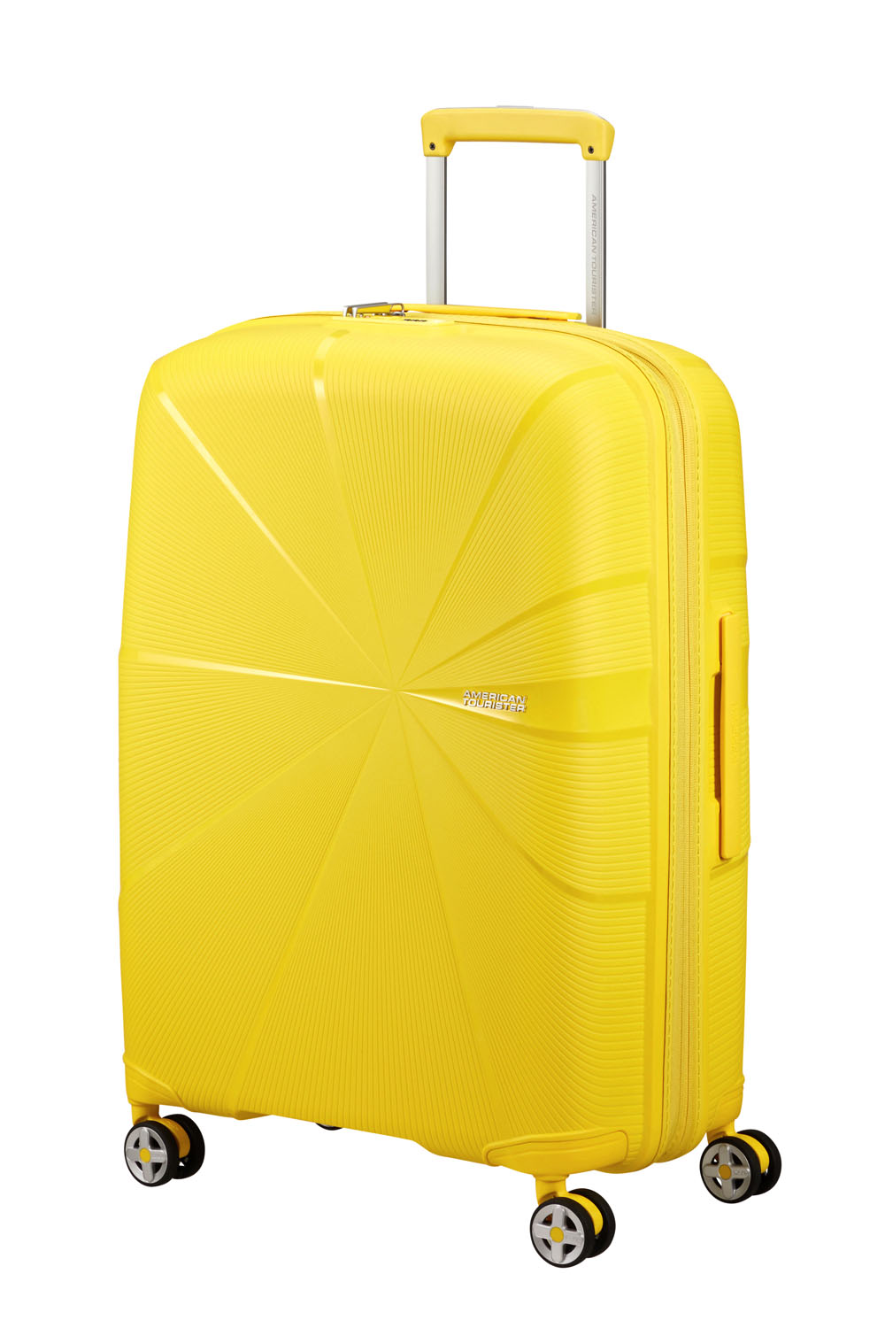 American Tourister StarVibe Trolley 67cm mit 4 Rollen, Erweiterbar + GRATIS HOTELGUTSCHEIN Electric Lemon