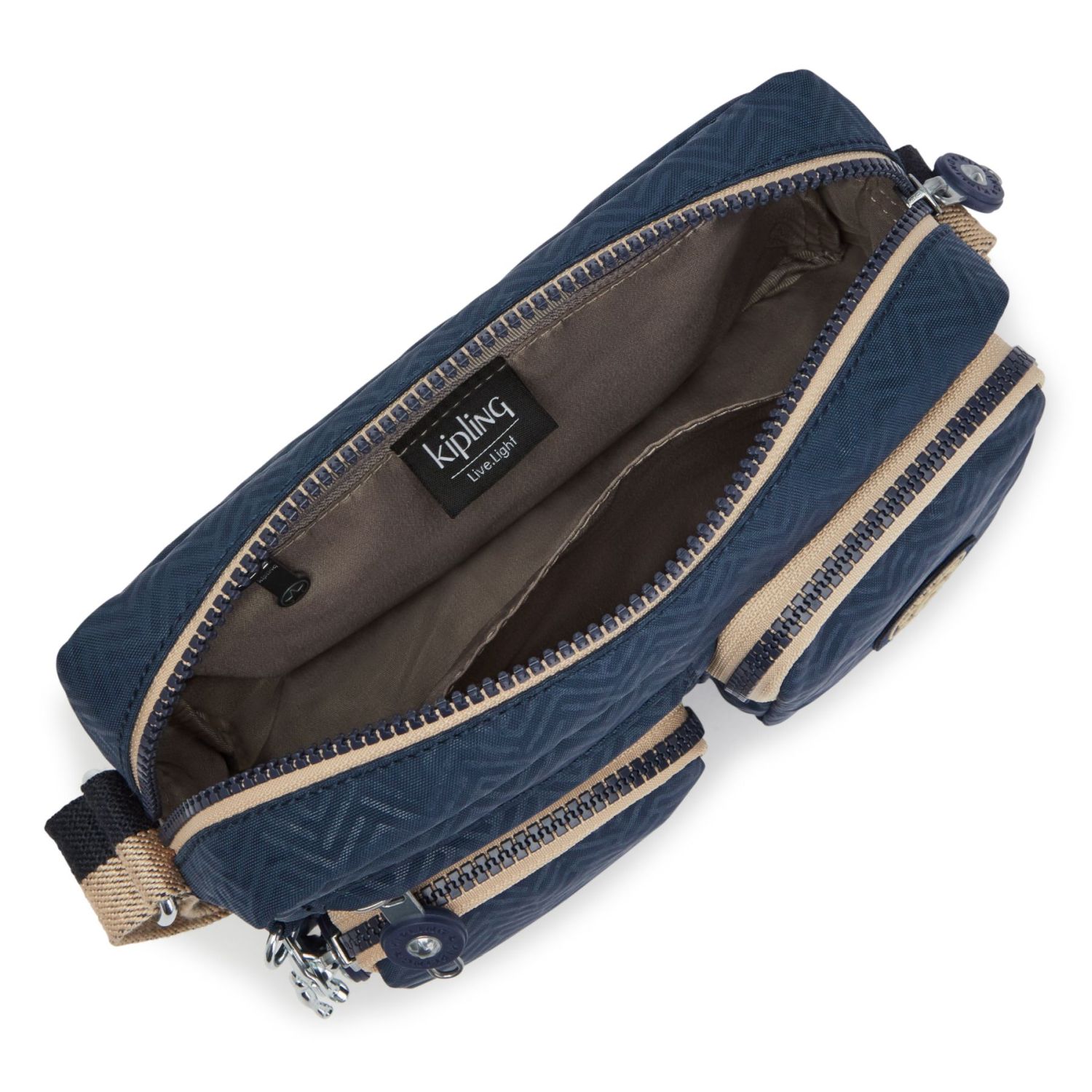 Kipling ALBENA Kleine Umhängetasche Endless Bleu Emboss