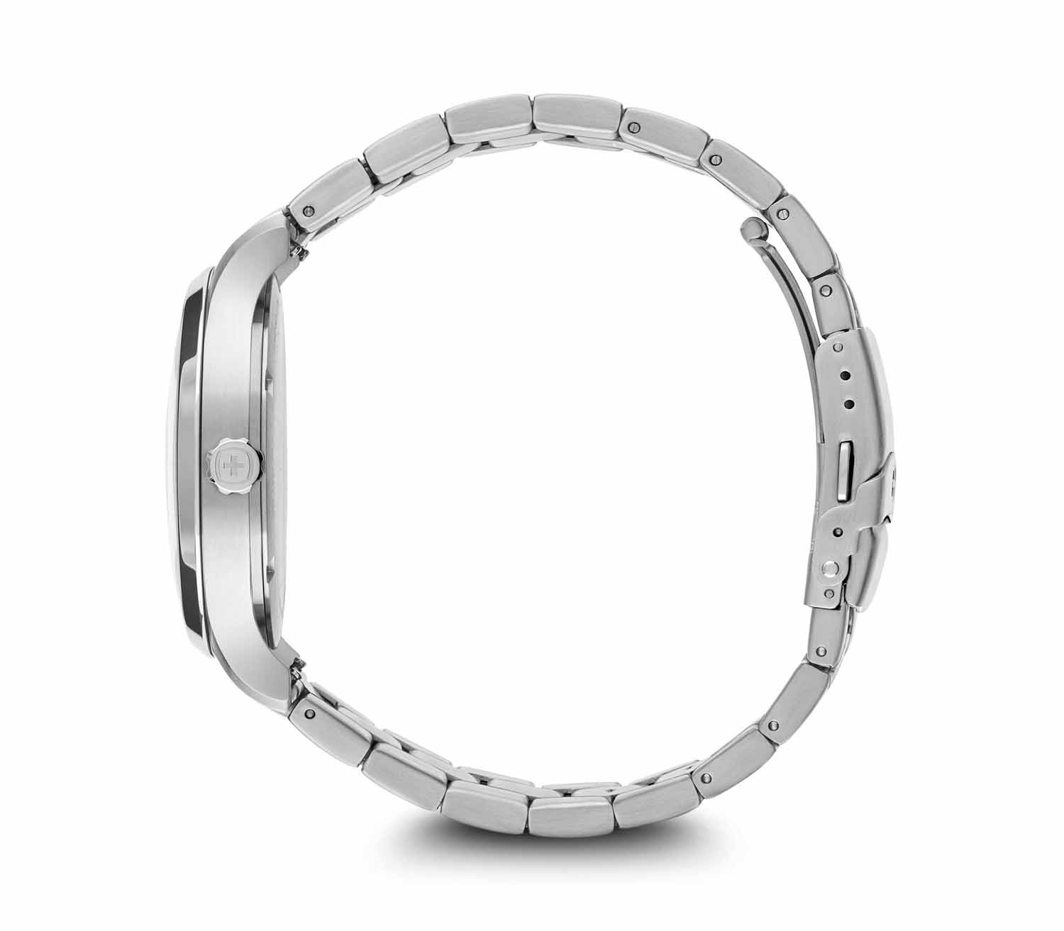 Wenger Attitude Quarzuhr im Retro-Look 42mm Schwarz, silber Wenger Attitude Quarzuhr im Retro-Look 42mm Schwarz, silber