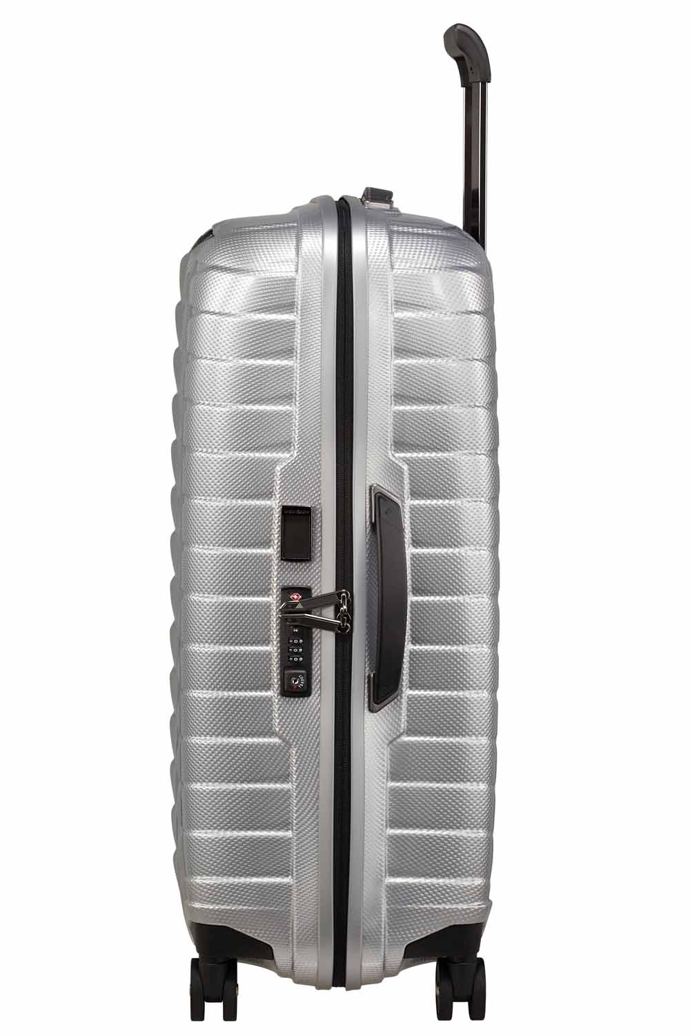 Samsonite Proxis Trolley mit 4 Rollen 69cm + GRATIS HOTELGUTSCHEIN Silber