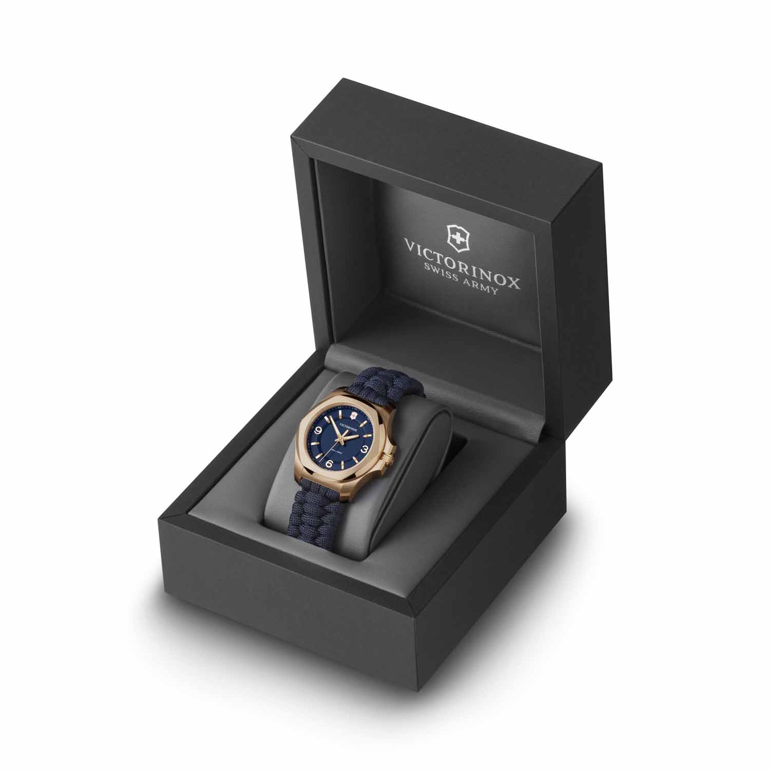 Victorinox I.N.O.X. V 37mm Damenuhr, 241955 Roségold-Blau