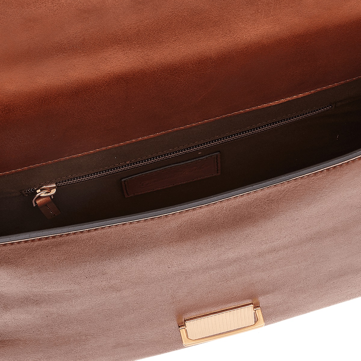 The Bridge Dante Leder-Aktenstasche 40cm Braun/Gold