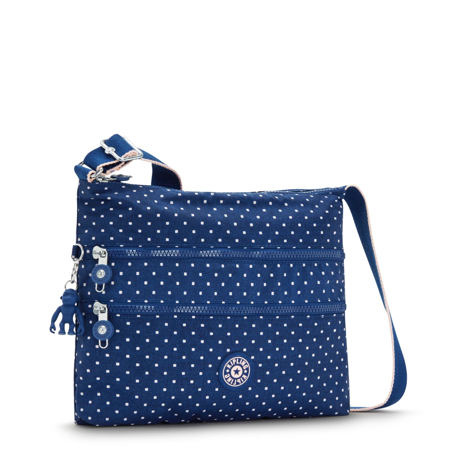 Kipling ALVAR Mittelgroße Schultertasche Soft Dot Blue Kipling ALVAR Mittelgroße Schultertasche Soft Dot Blue