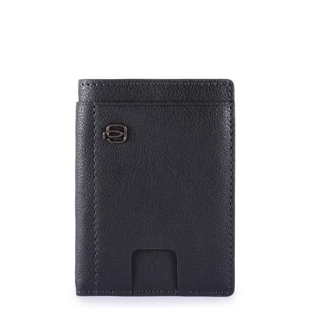 Piquadro Black Square Kreditkartenetui mit RFID-Blocker Nachtblau