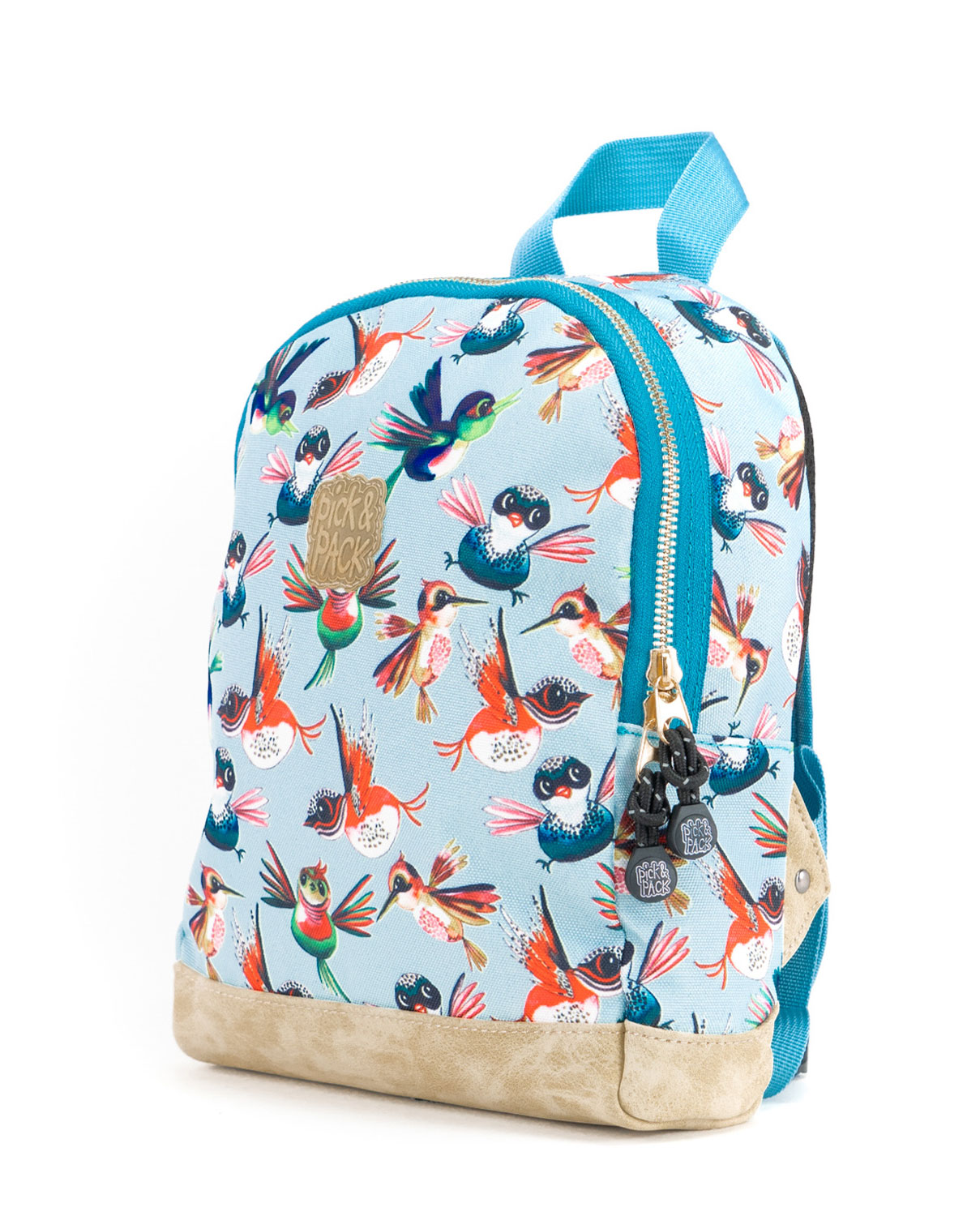 Pick & Pack Birds Backpack XS Dusty blue Pick & Pack Birds Backpack XS Dusty blue