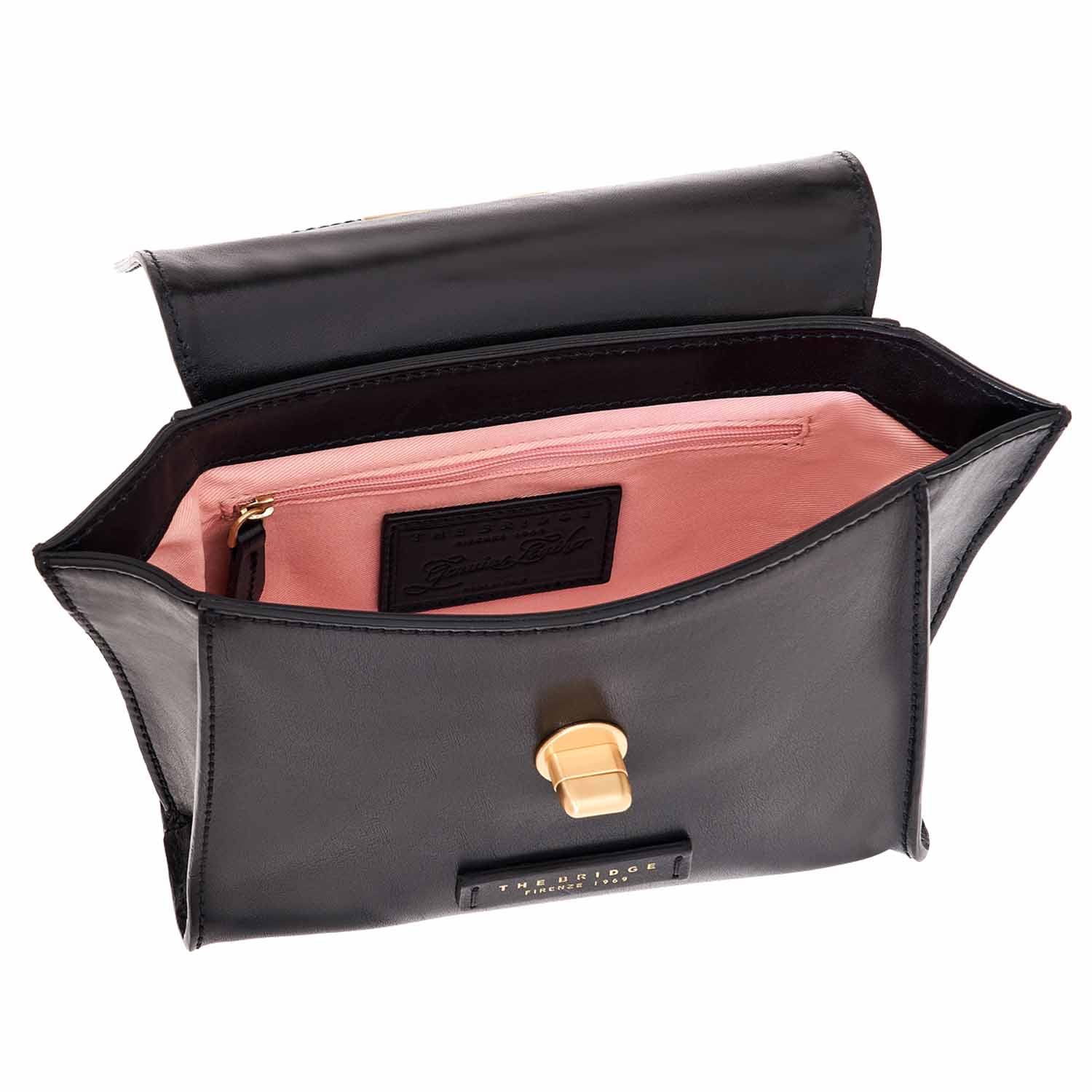 The Bridge Barbara Schultertasche 04331201 Schwarz/Gold The Bridge Barbara Schultertasche 04331201 Schwarz/Gold