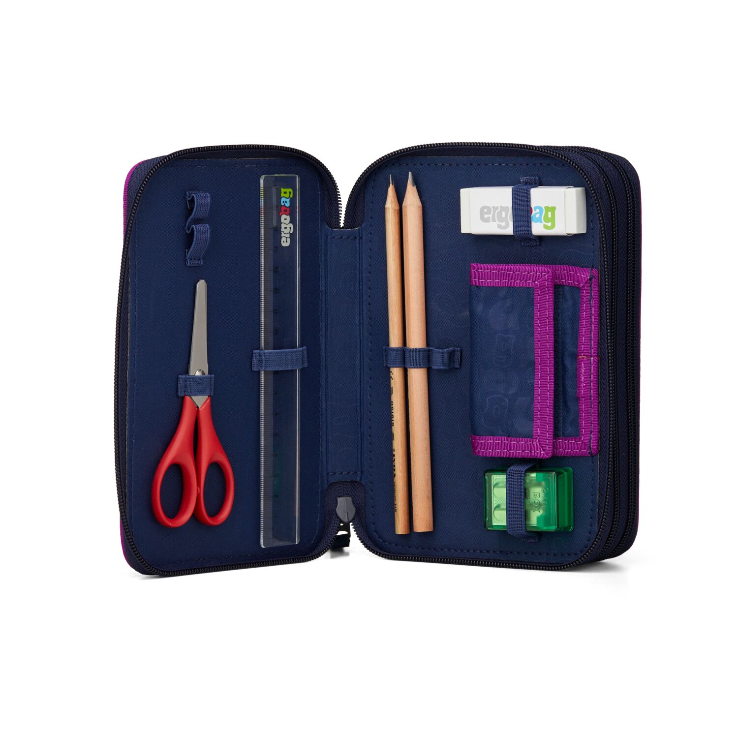 ergobag Schulzubehör SUPER REFLEX GLOW Maxi-Mäppchen, befüllt mit 3 Fächern Bärlaxy ergobag Schulzubehör SUPER REFLEX GLOW Maxi-Mäppchen, befüllt mit 3 Fächern Bärlaxy