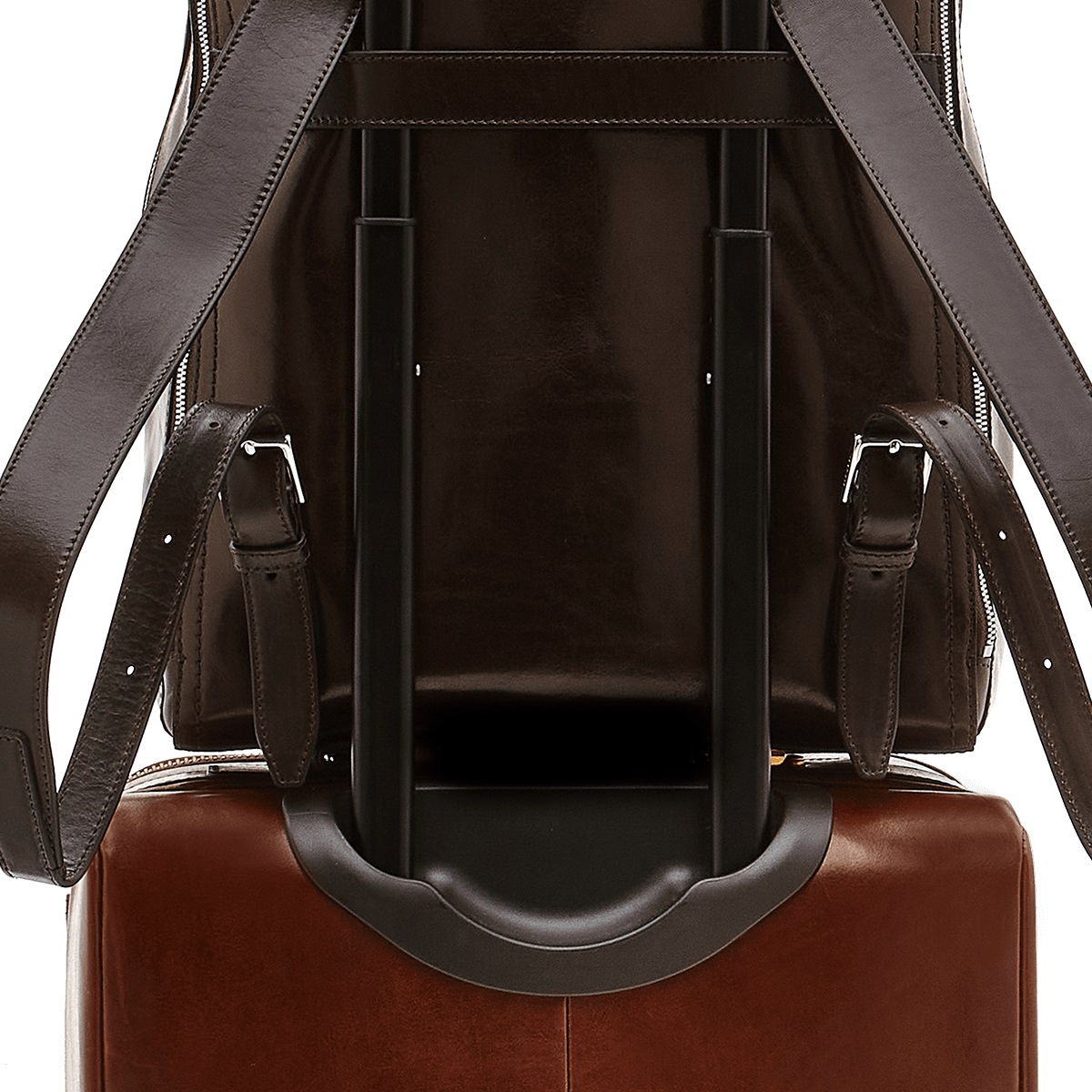 The Bridge Dante Leder-Rucksack 42cm Castagna/Nickel