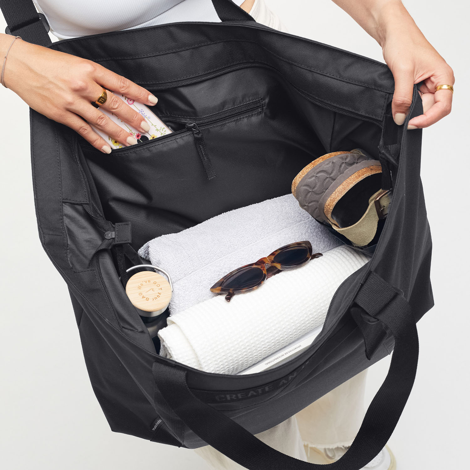 GOT BAG Shopper Tote Bag Large, Monochrome black GOT BAG Shopper Tote Bag Large, Monochrome black